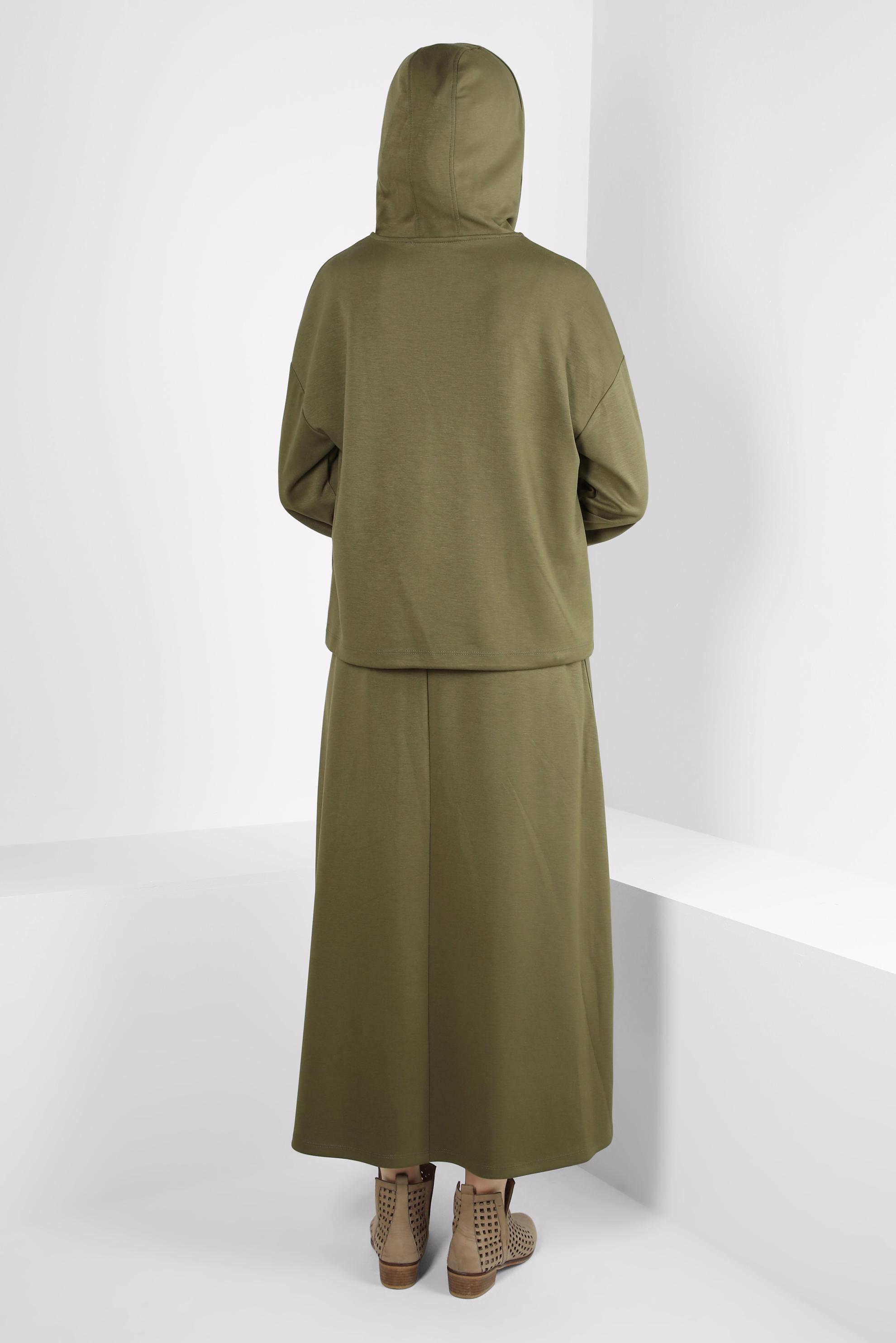 Tesettür giyim HAKİ ETEKLİ EŞOFMAN TAKIM 44240