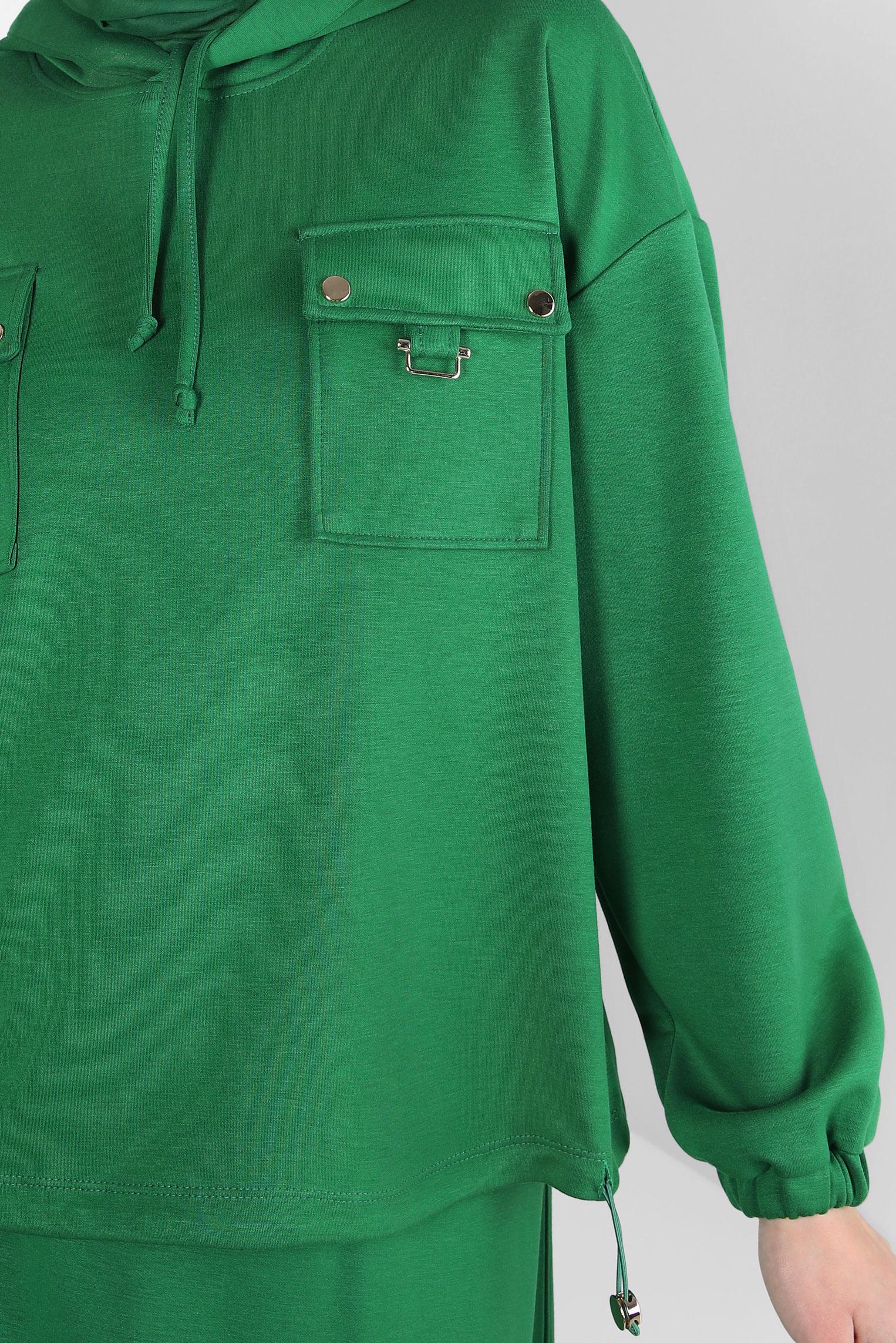 Vêtements hijab VERT ENSEMBLE DE SURVÊTEMENT À JUPE 44240