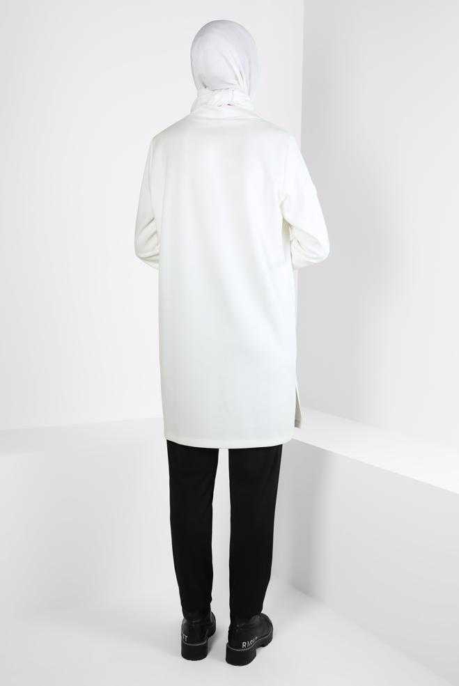 Hijab clothing WHITE TRACKSUIT TUNIC 44242 - ALVİNA