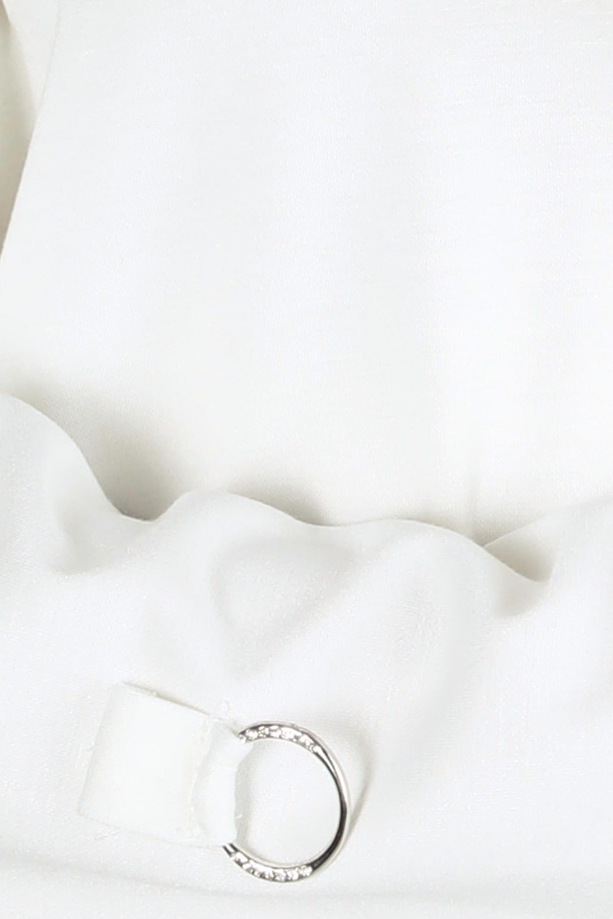 Tesettür giyim BEYAZ METAL AKSESUARLI EŞOFMAN TUNİK 44242