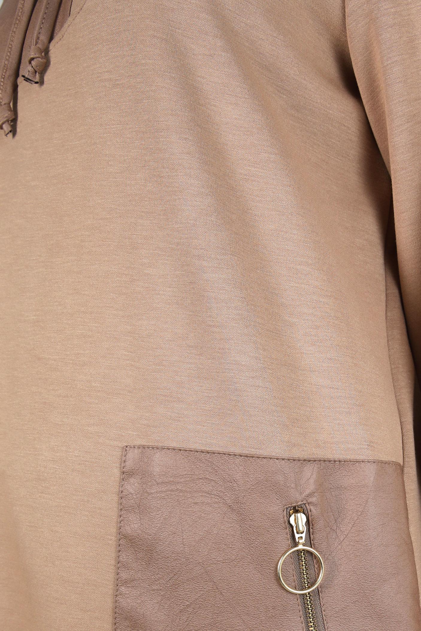 Tesettür giyim KAHVE PANTOLONLU EŞOFMAN TAKIM 44258