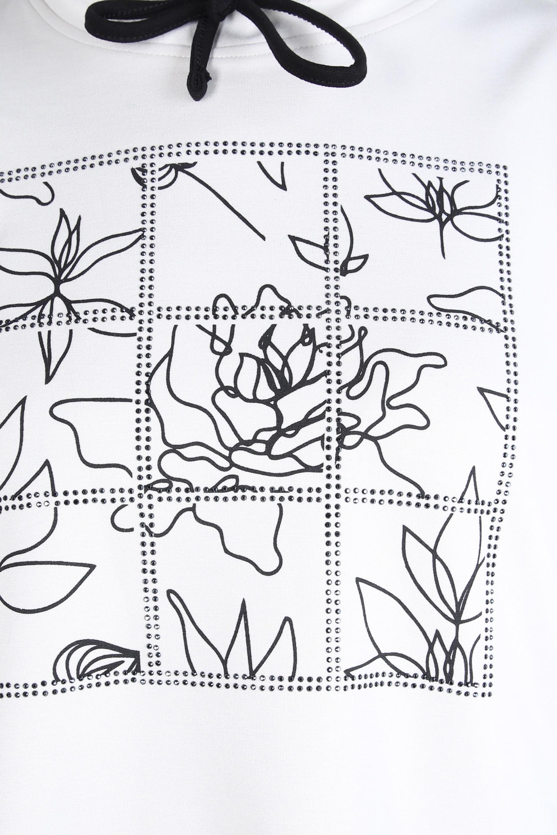 Tesettür giyim SİYAH DESENLİ ETEKLİ EŞOFMAN TAKIM 44259