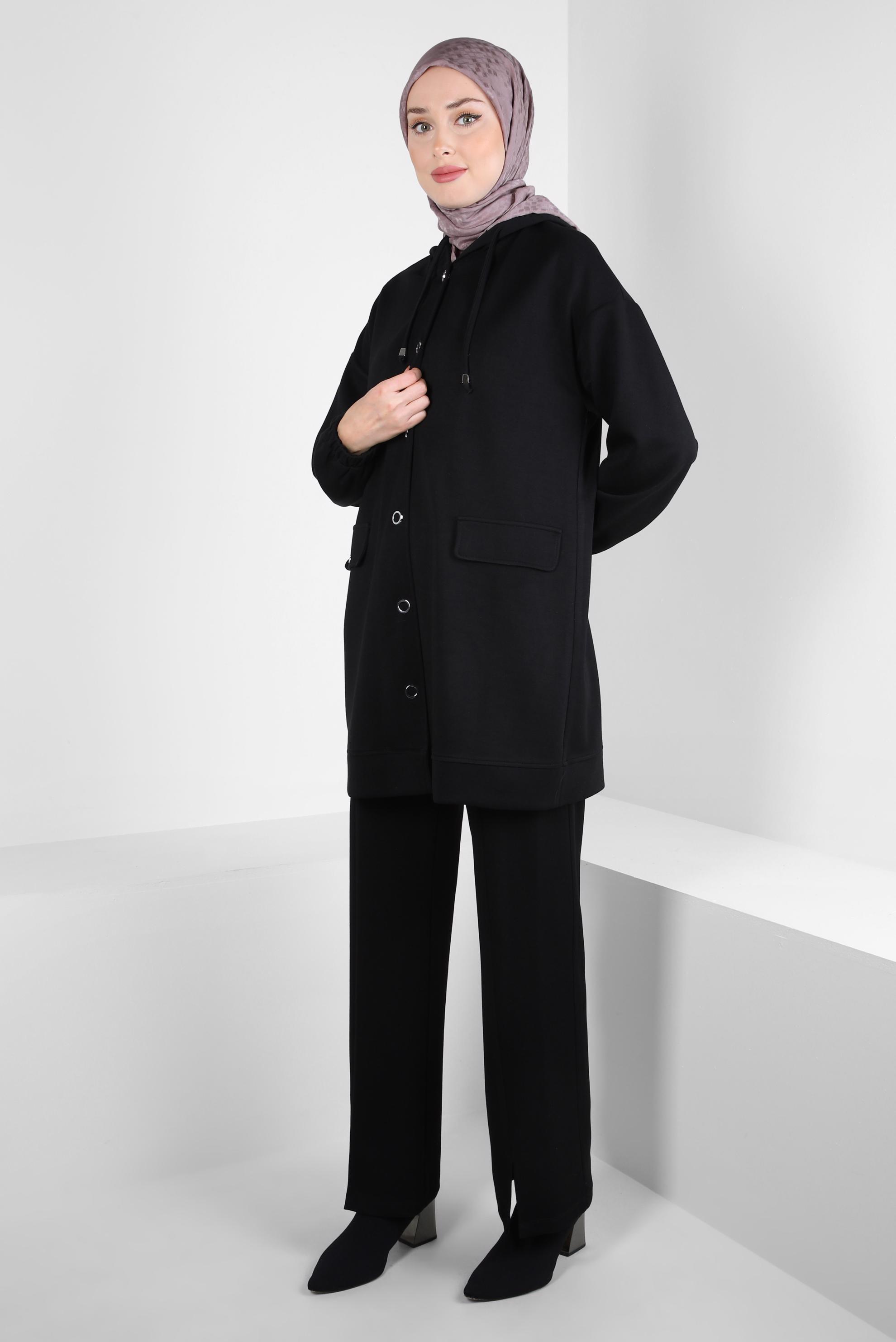 Hijab clothing BLACK TRACKSUIT PANTS SUIT 44260