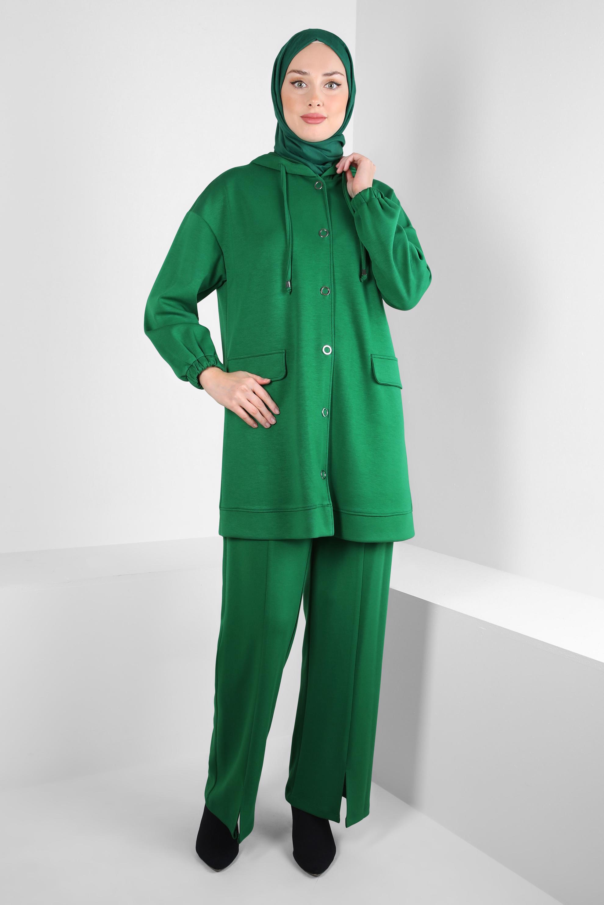 Hijab clothing GREEN TRACKSUIT PANTS SUIT 44260