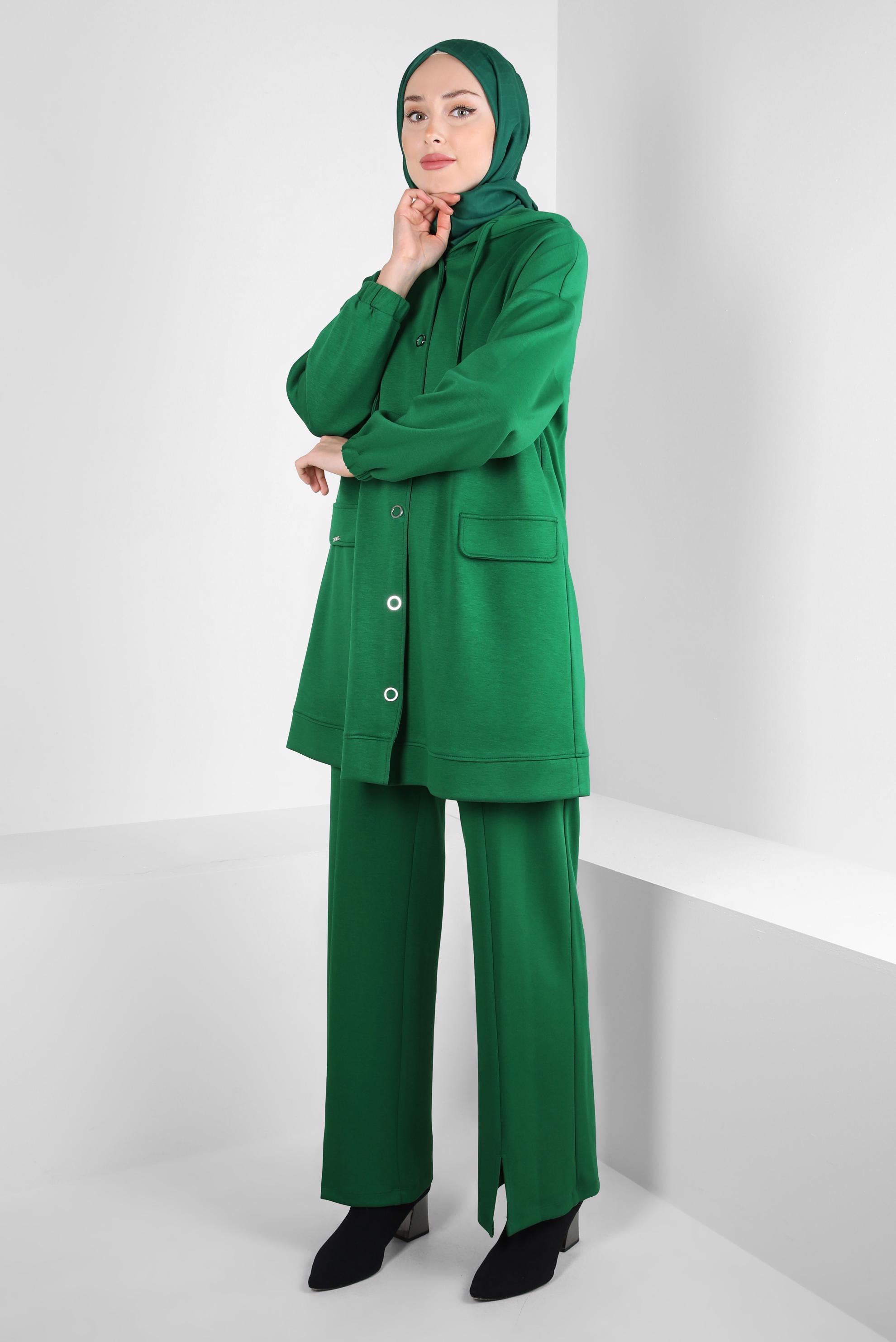 Hijab clothing GREEN TRACKSUIT PANTS SUIT 44260