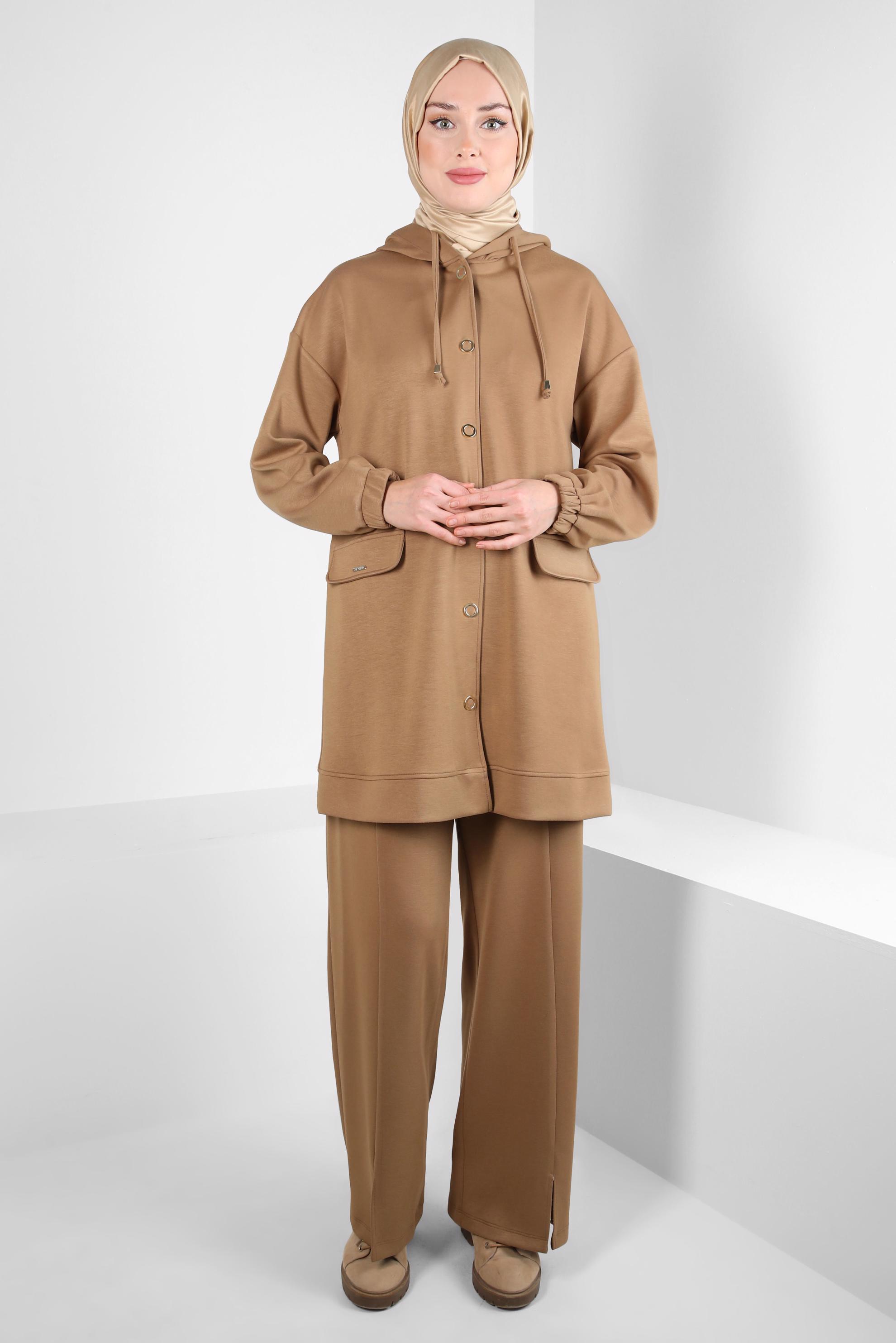 Vêtements hijab BRUN COSTUME PANTALON DE SURVÊTEMENT 44260