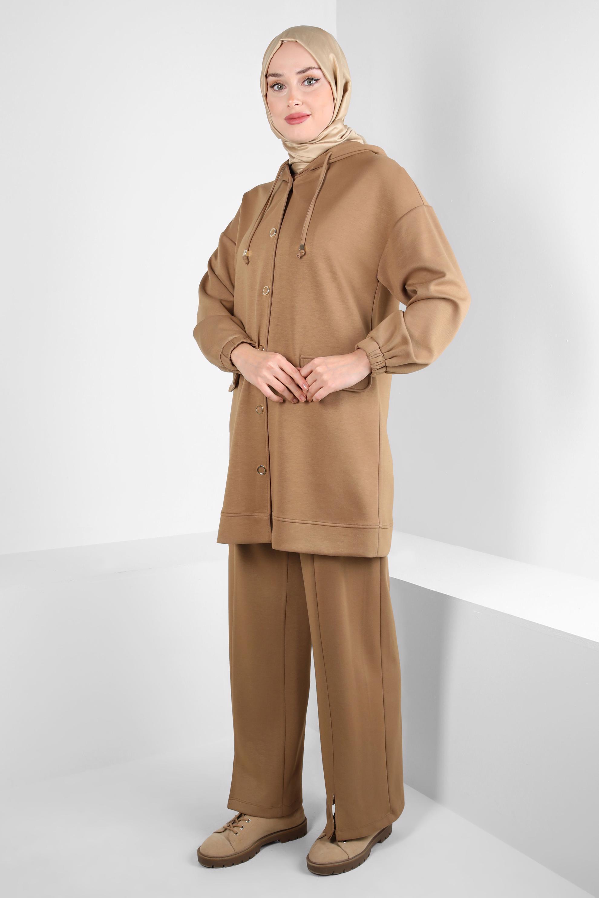 Vêtements hijab BRUN COSTUME PANTALON DE SURVÊTEMENT 44260