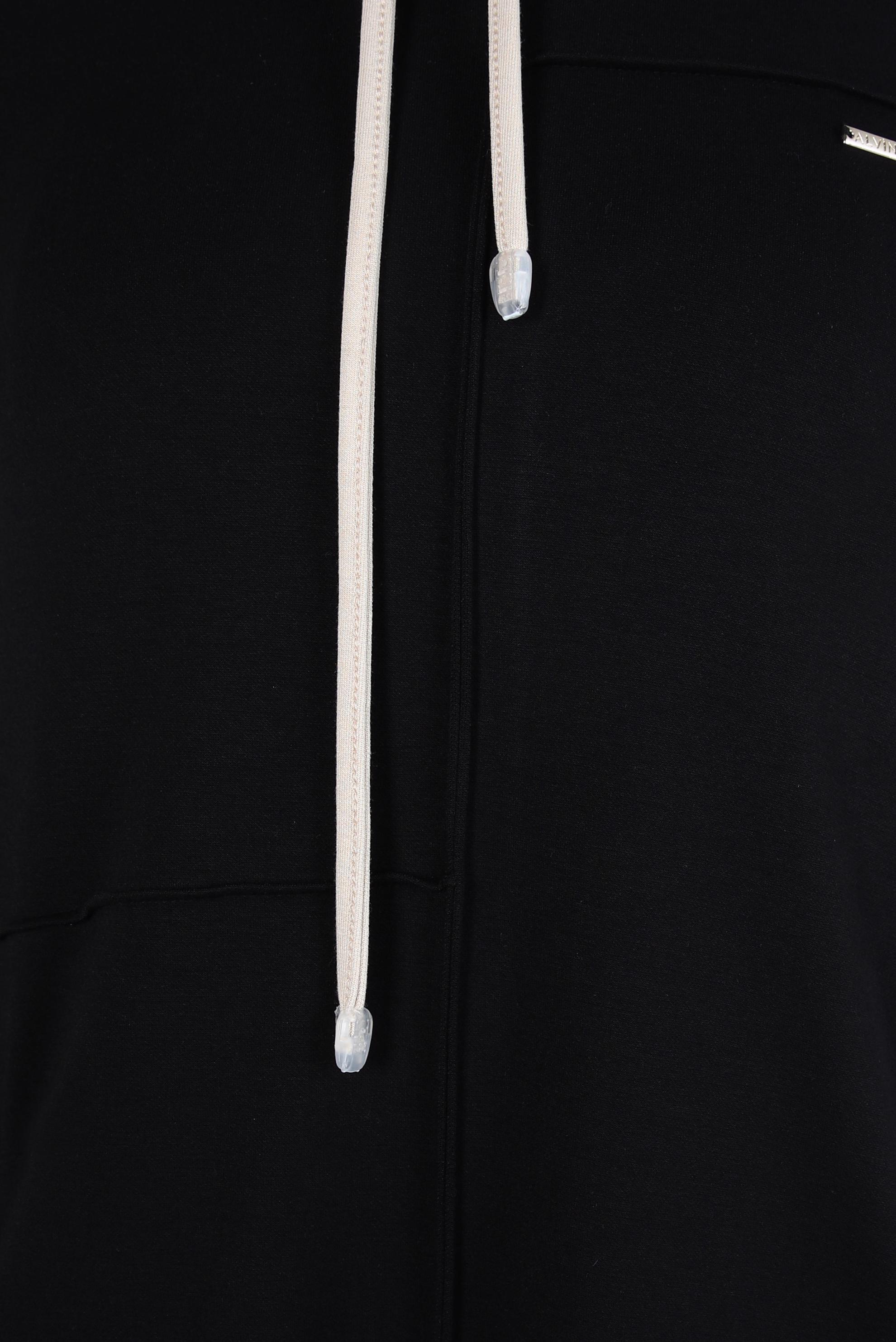 Tesettür giyim SİYAH KAPÜŞONLU EŞOFMAN ELBİSE 44283