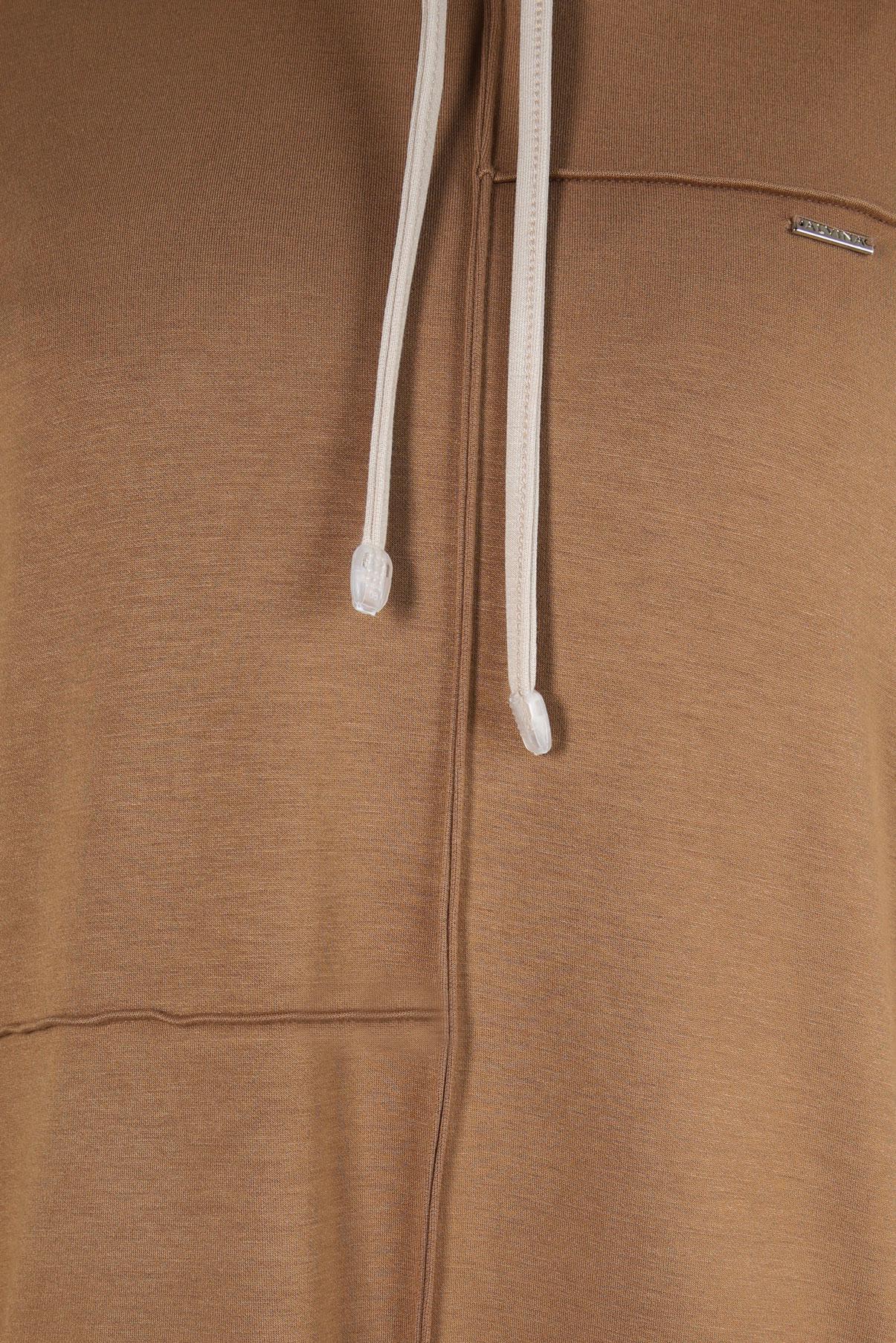 Tesettür giyim KAHVE KAPÜŞONLU EŞOFMAN ELBİSE 44283