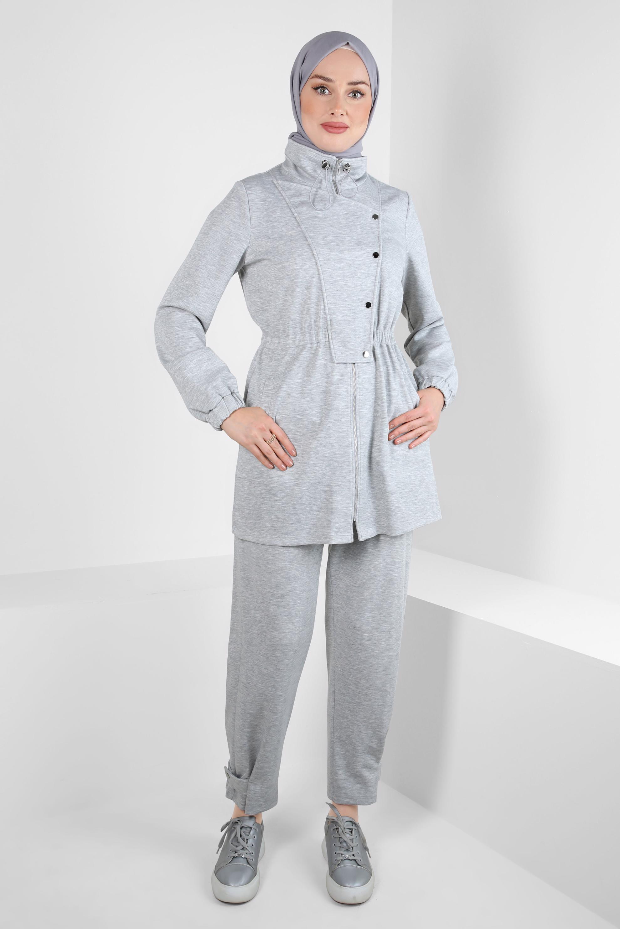 Vêtements hijab GRIS COSTUME PANTALON DE SURVÊTEMENT 44286