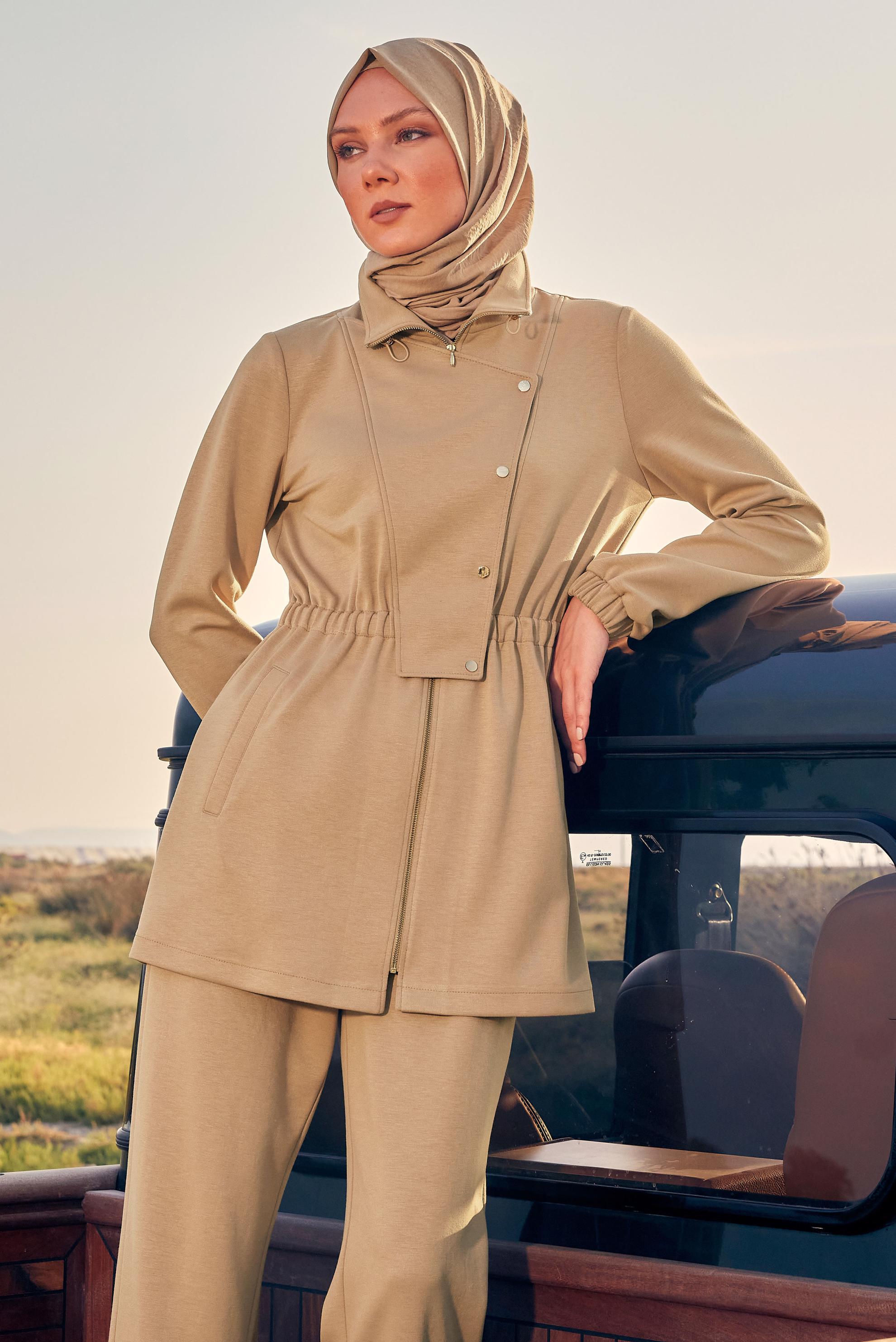 Hijab clothing BROWN TRACKSUIT PANTS SUIT 44286
