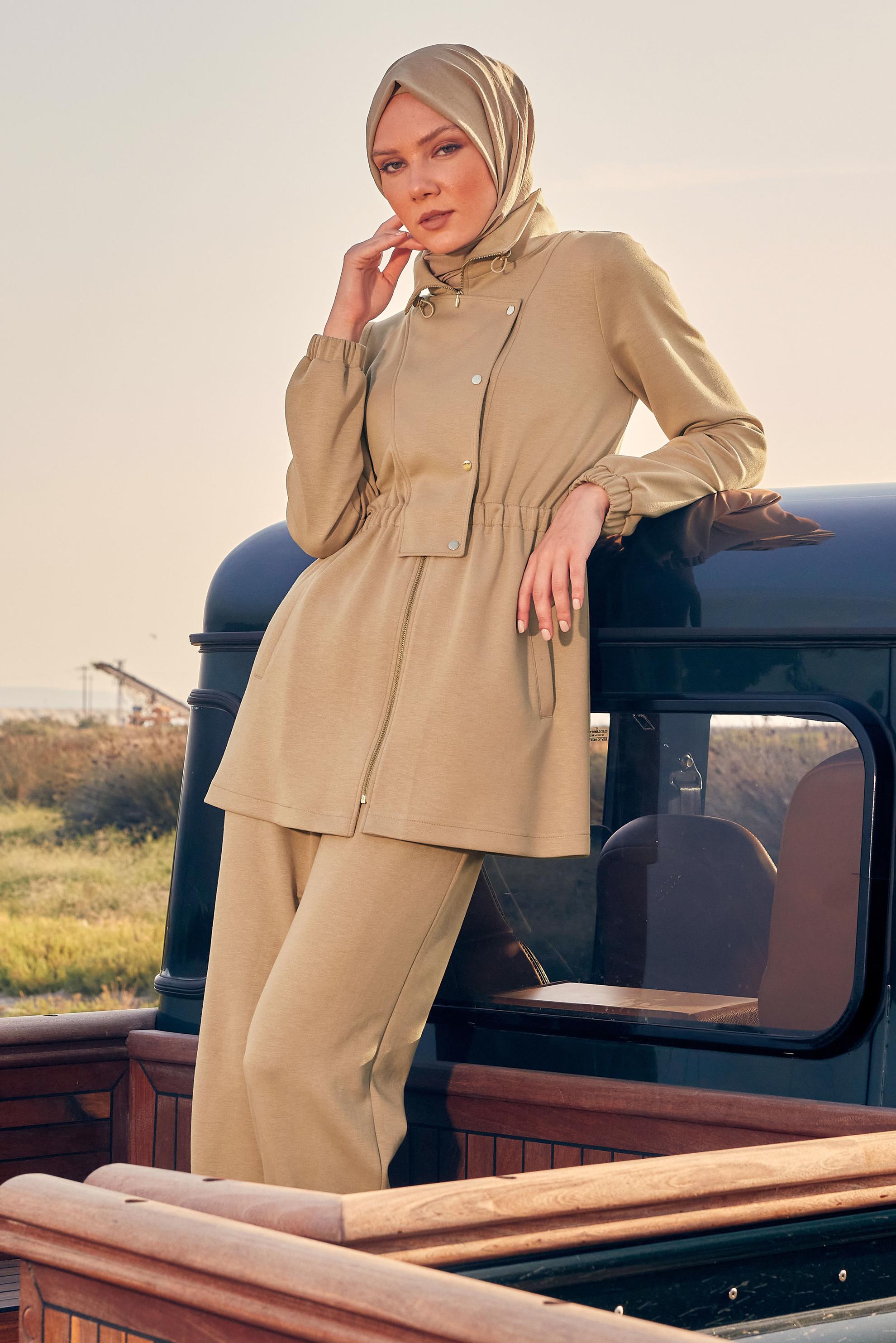 Hijab clothing BROWN TRACKSUIT PANTS SUIT 44286