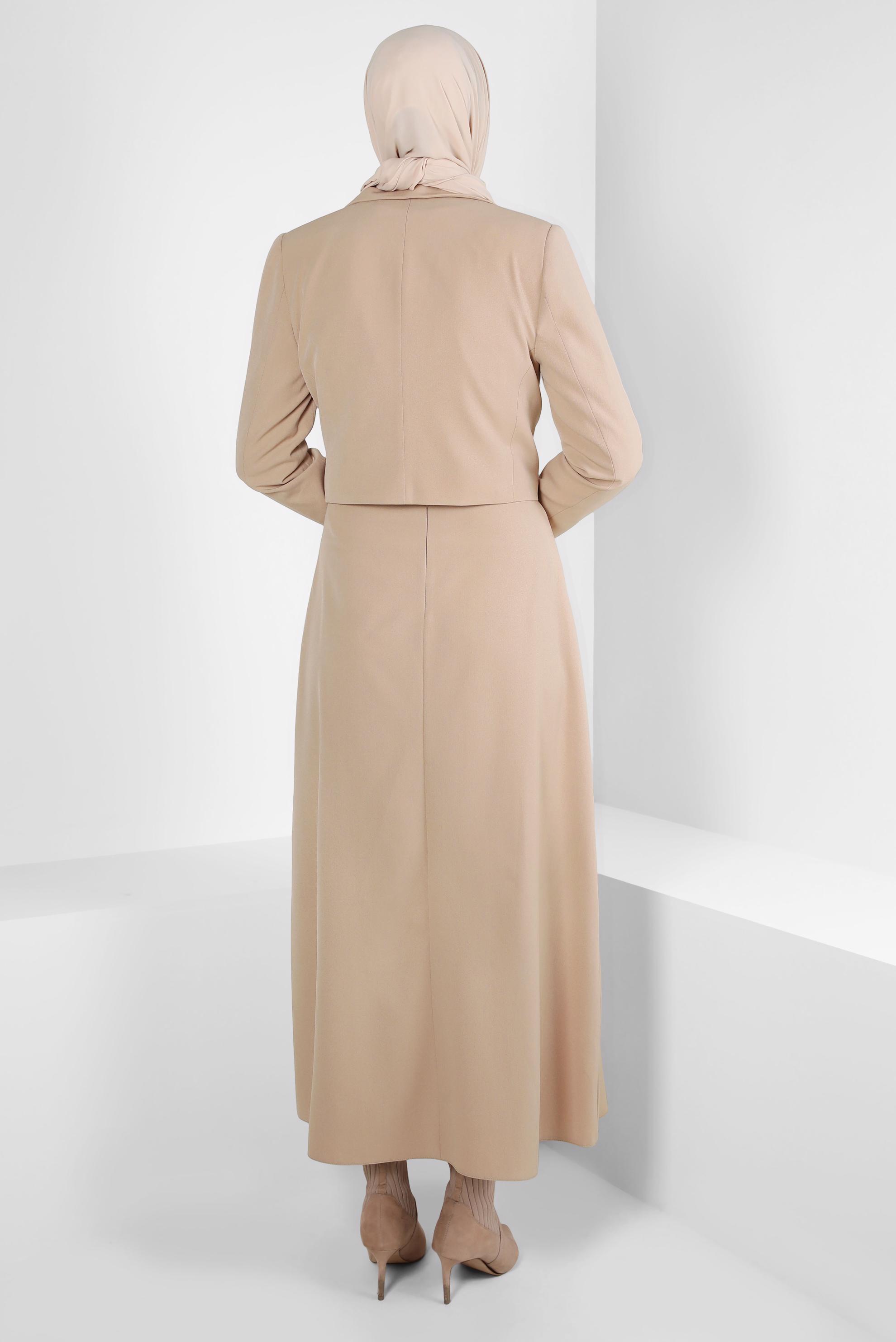 Hijab clothing BEIGE SKIRTED SUIT WITH ACCESSORY 44159-1