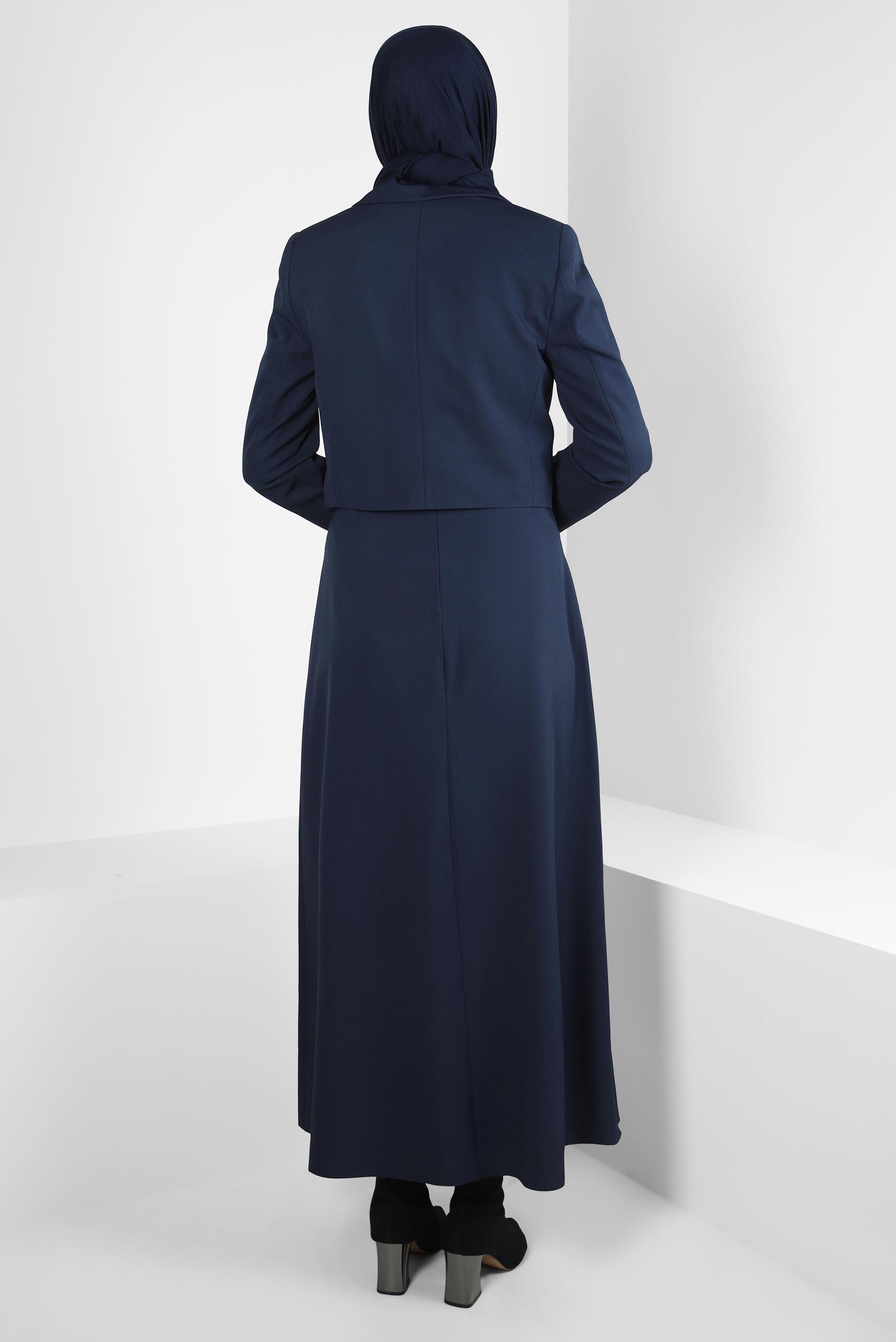 Hijab clothing NAVY BLUE SKIRTED SUIT WITH ACCESSORY 44159-1