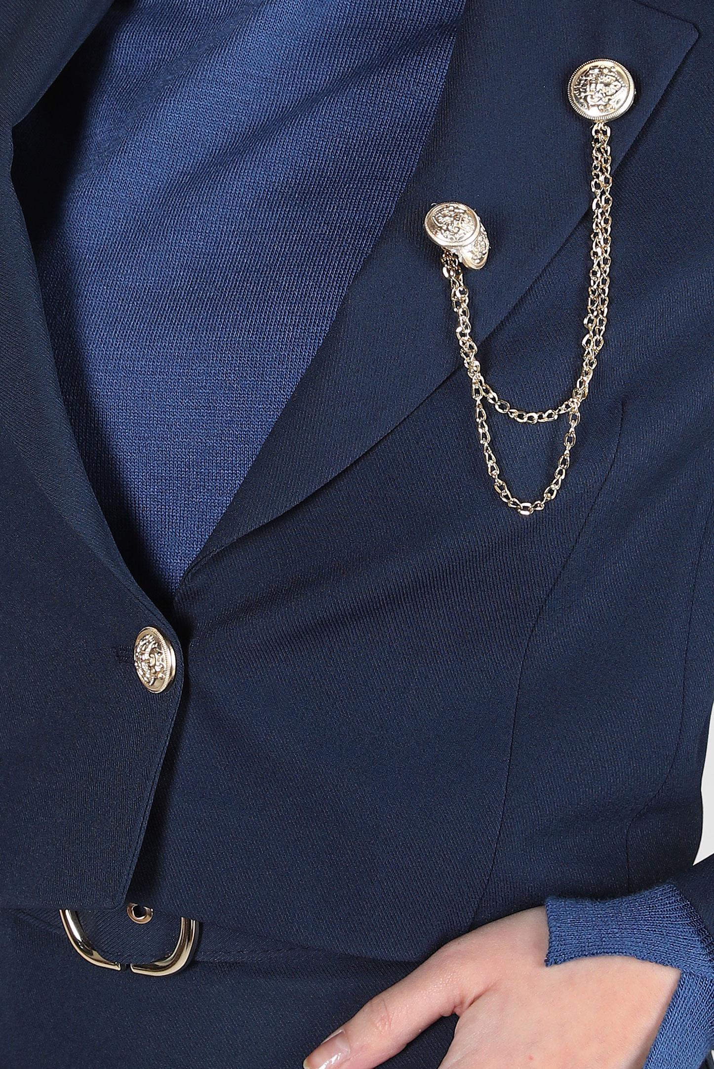 Hijab clothing NAVY BLUE SKIRTED SUIT WITH ACCESSORY 44159-1