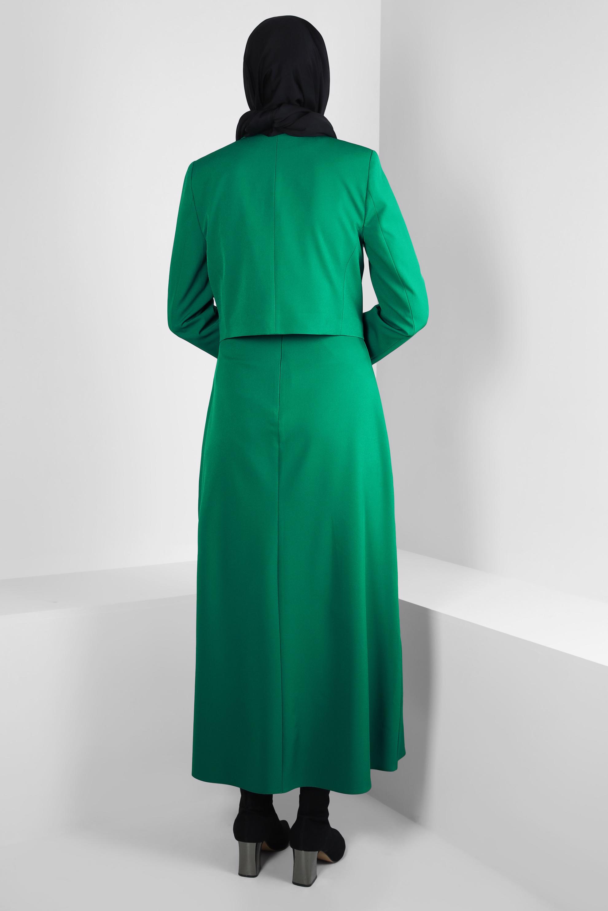 Hijab clothing GREEN SKIRTED SUIT WITH ACCESSORY 44159-1