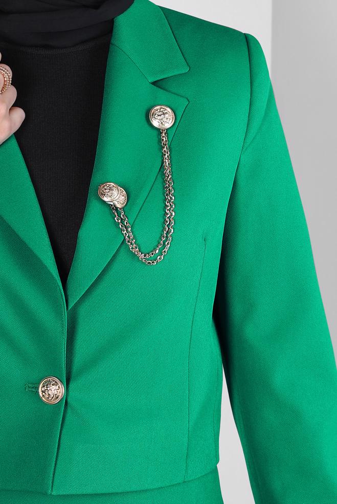 Vêtements hijab BEIGE COSTUME À JUPE AVEC ACCESSOIRE 44159-1 - ALVİNA