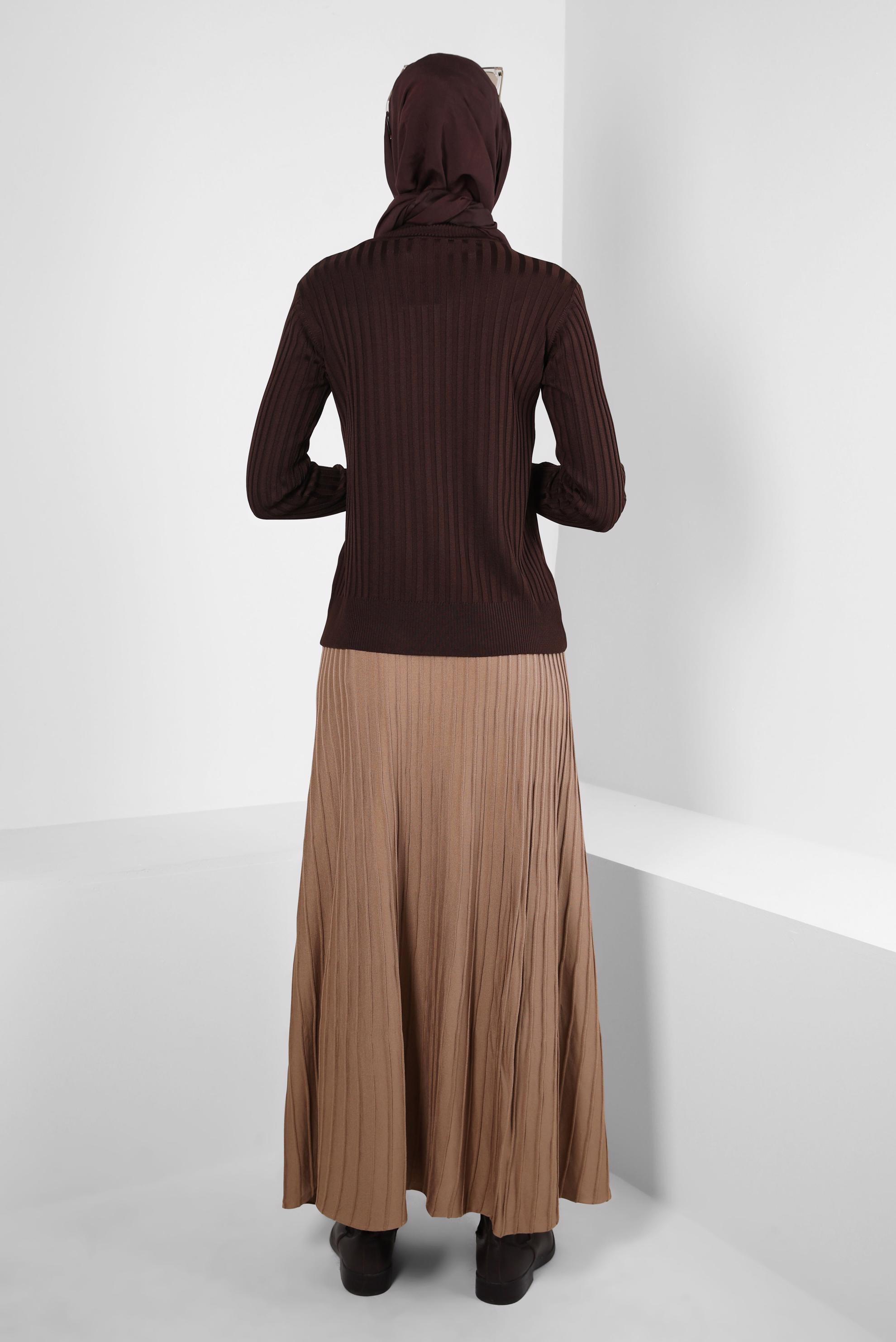 Hijab clothing BROWN KNITWEAR SKIRT 60502
