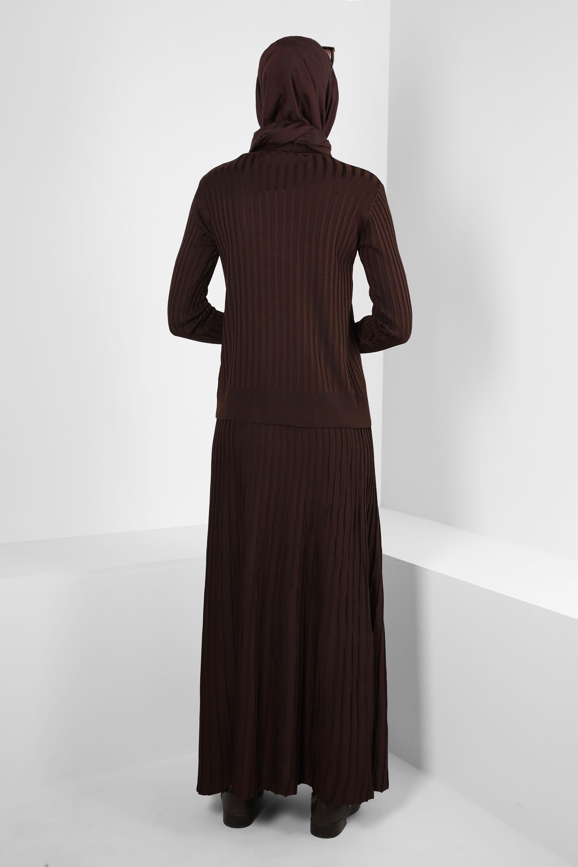 Hijab clothing BROWN KNITWEAR SKIRT 60502