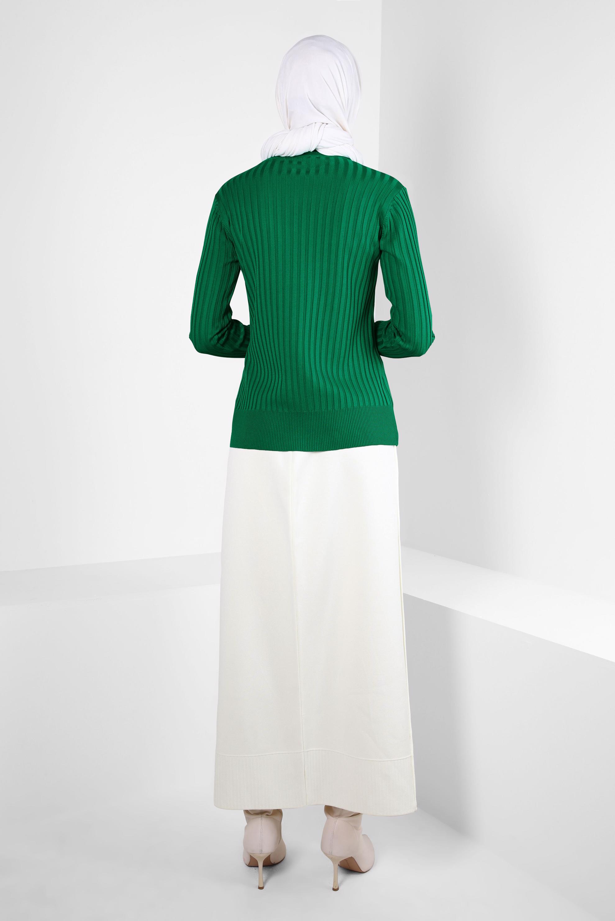 Hijab clothing WHITE STRAIGHT CUT KNITWEAR SKIRT 60503