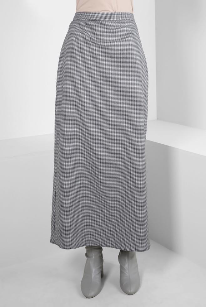 Tesettür giyim SİYAH PÖTİKARE DESENLİ ETEK 60505 - ALVİNA