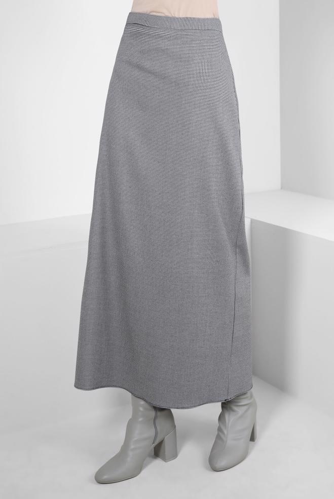 Tesettür giyim SİYAH PÖTİKARE DESENLİ ETEK 60505 - ALVİNA