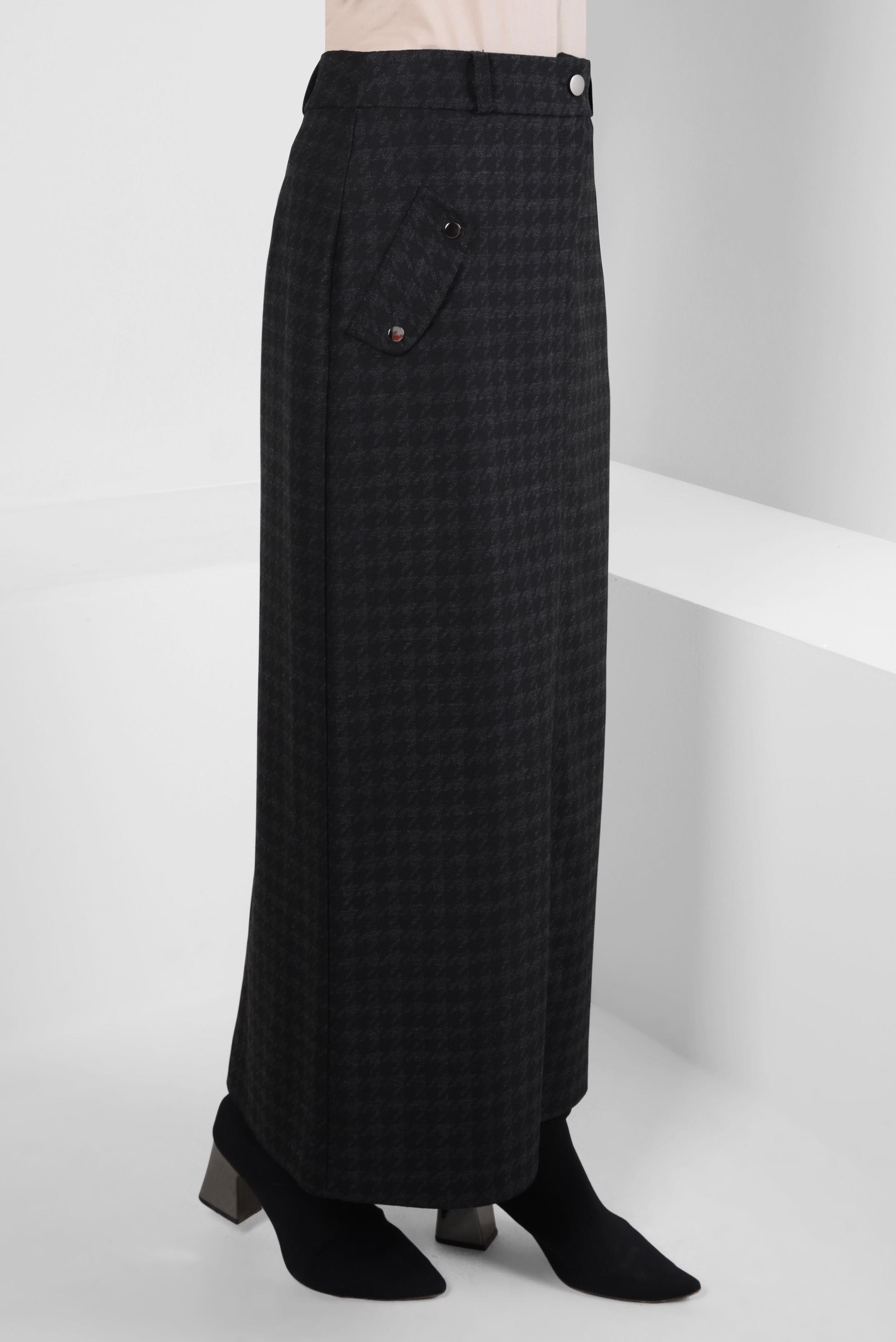 Tesettür giyim SİYAH DÜZ KESİM ETEK 60506