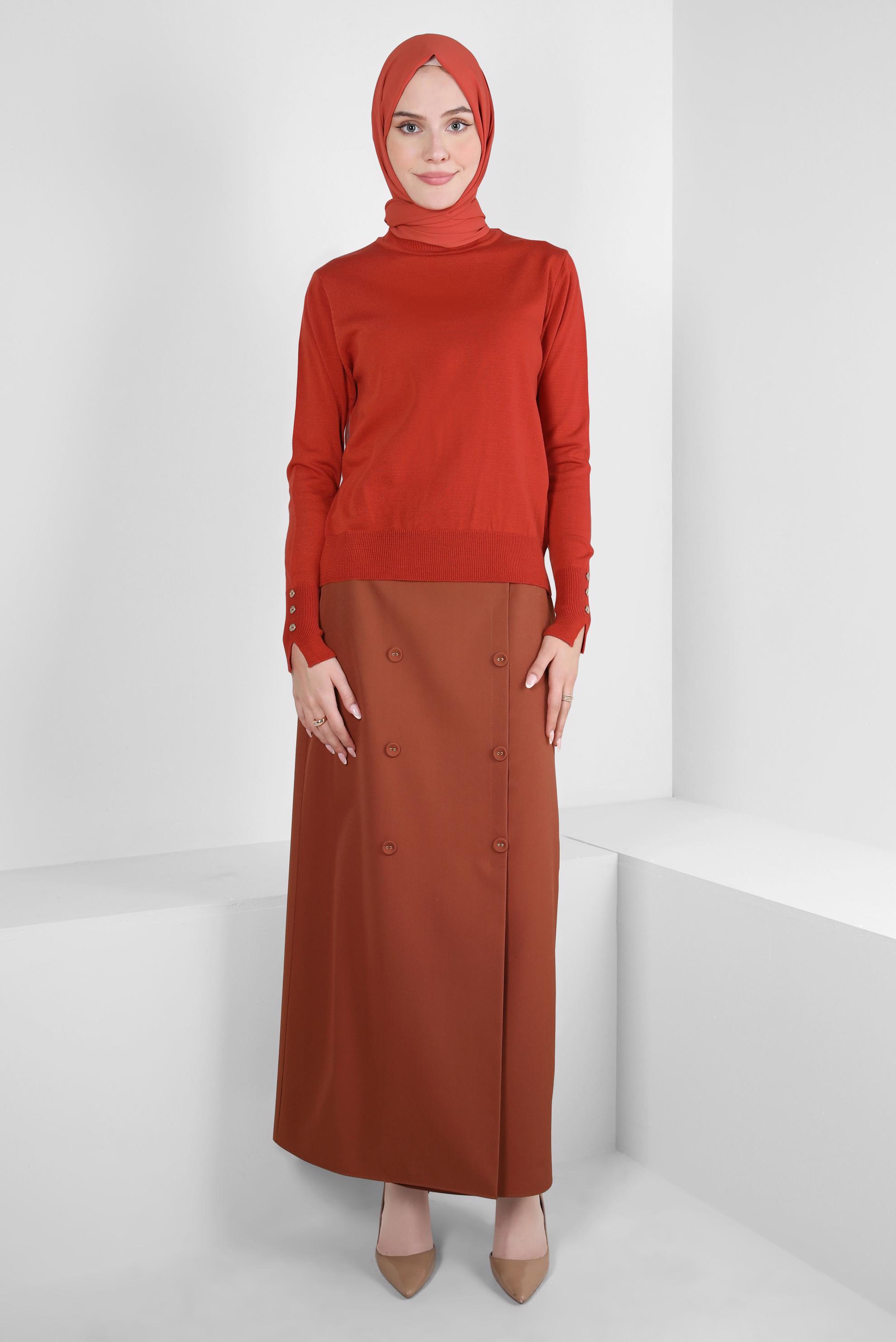 Hijab clothing TABA SKIRT WITH BUTTON DETAIL 60507