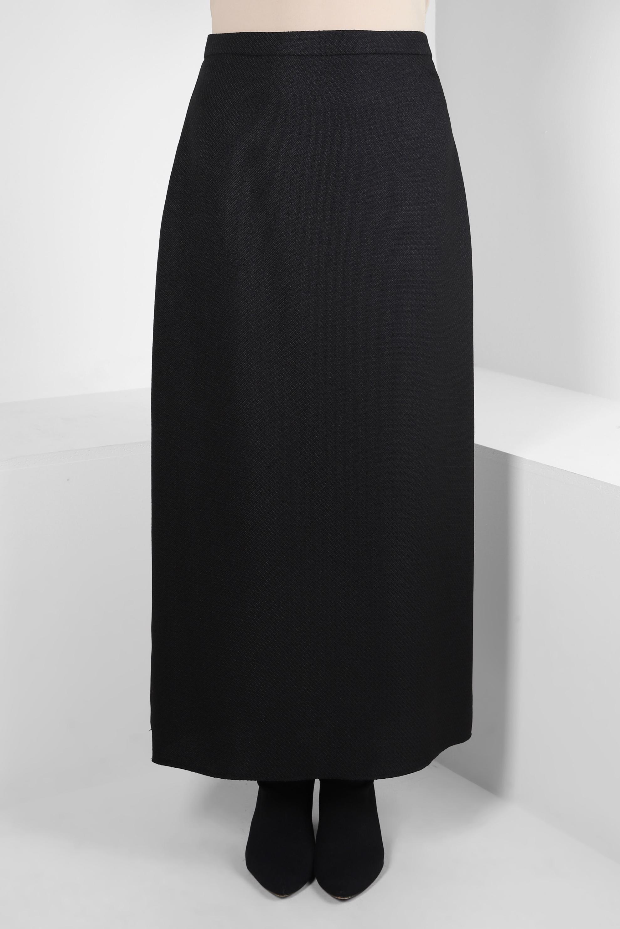 Tesettür giyim SİYAH DÜZ KESİM ETEK 60511