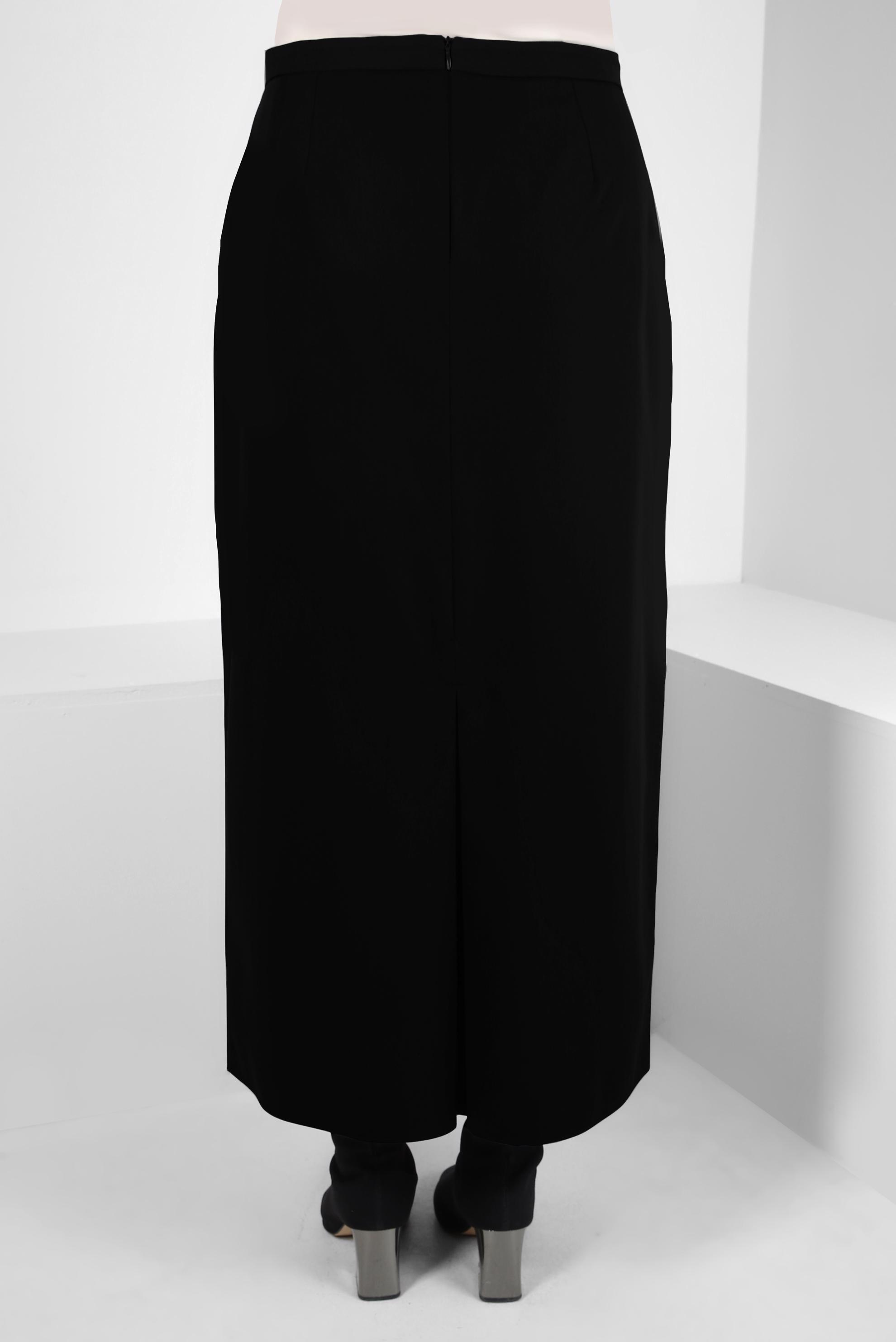 Tesettür giyim SİYAH DÜĞME DETAYLI ETEK 60512