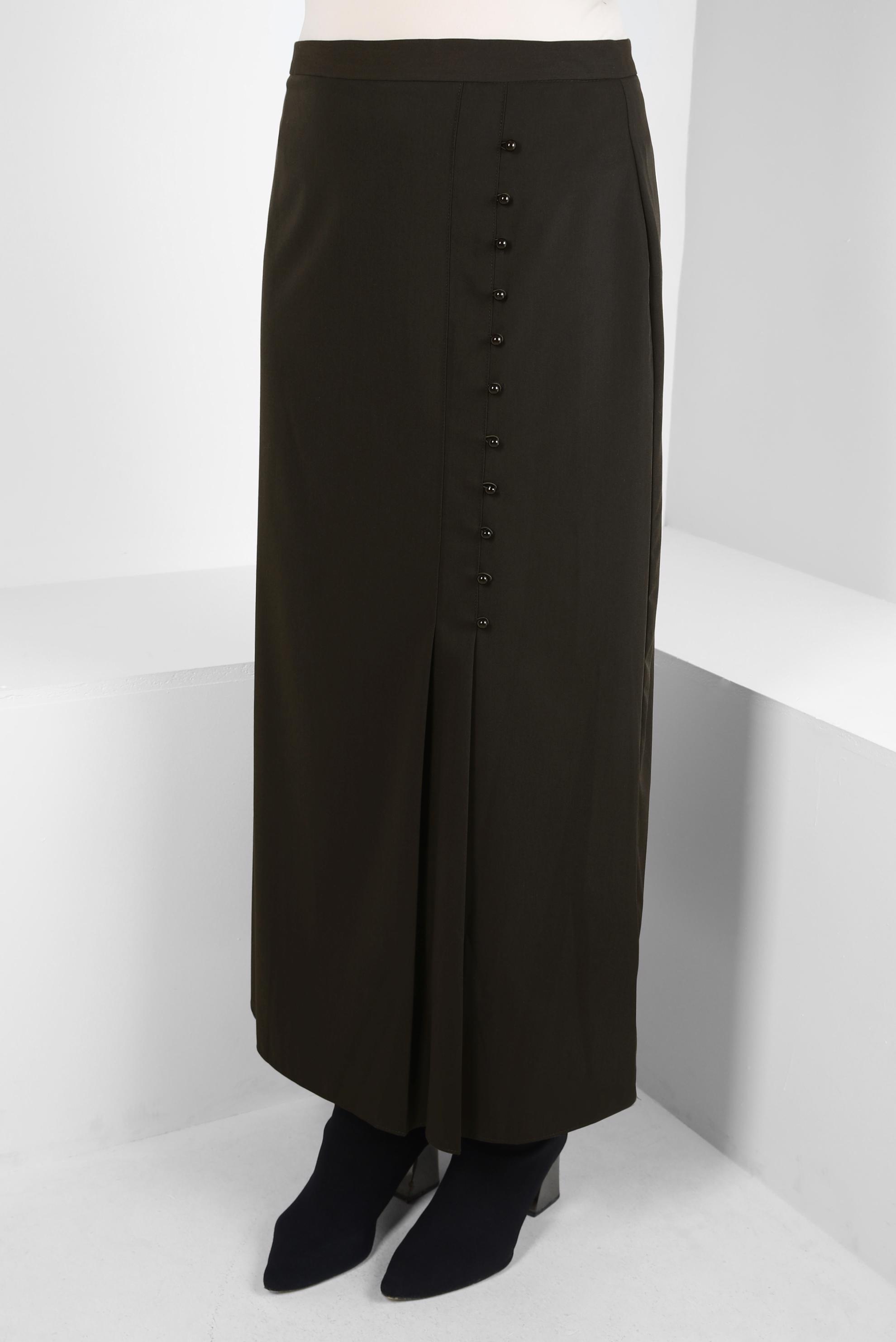 Vêtements hijab BRUN JUPE AVEC DÉTAIL BOUTON 60512