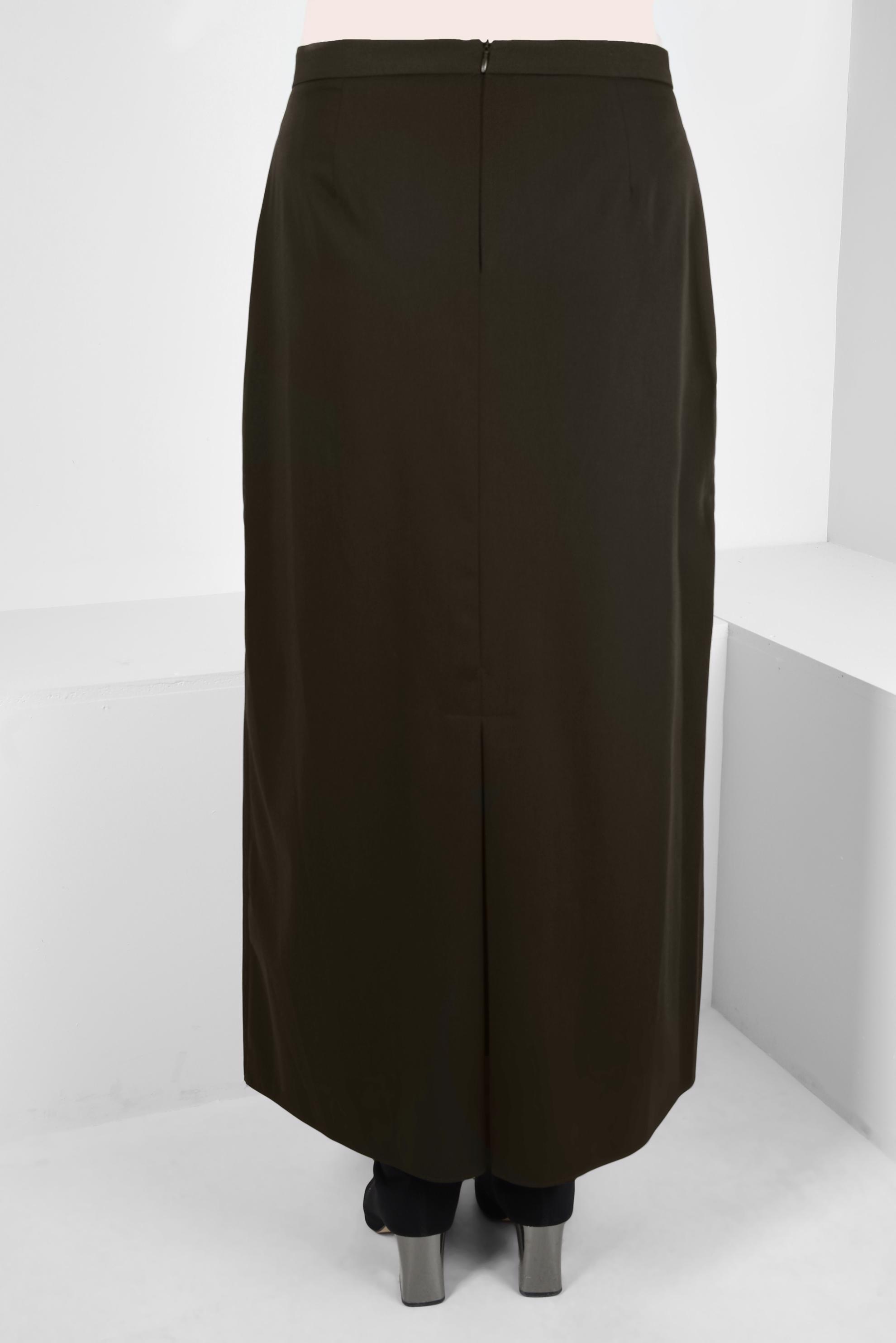 Vêtements hijab BRUN JUPE AVEC DÉTAIL BOUTON 60512