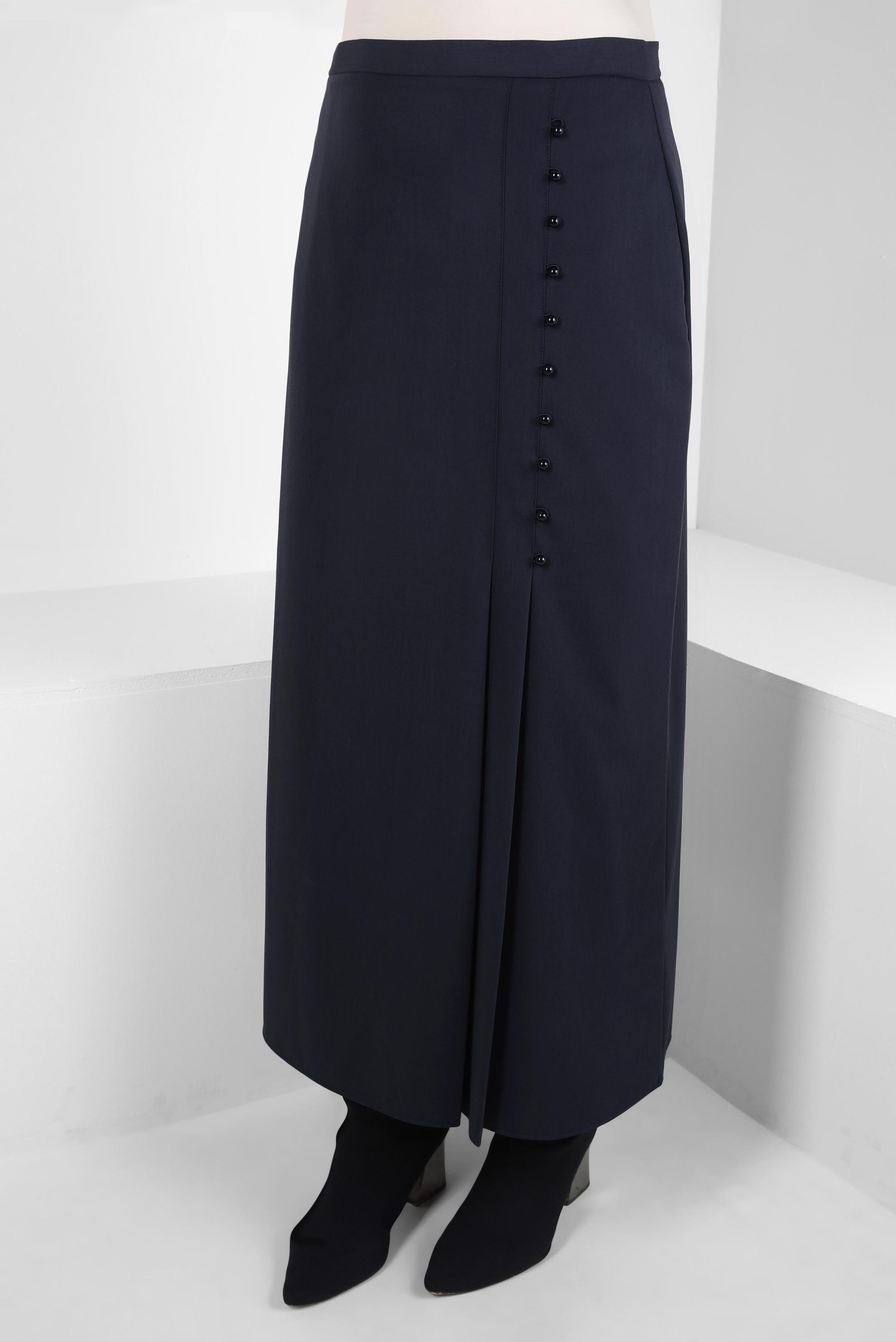 Vêtements hijab BLEU MARINE JUPE AVEC DÉTAIL BOUTON 60512