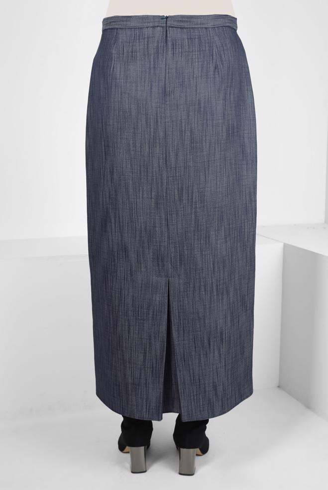 Tesettür giyim LACİVERT DÜZ KESİM ETEK 60513 - ALVİNA