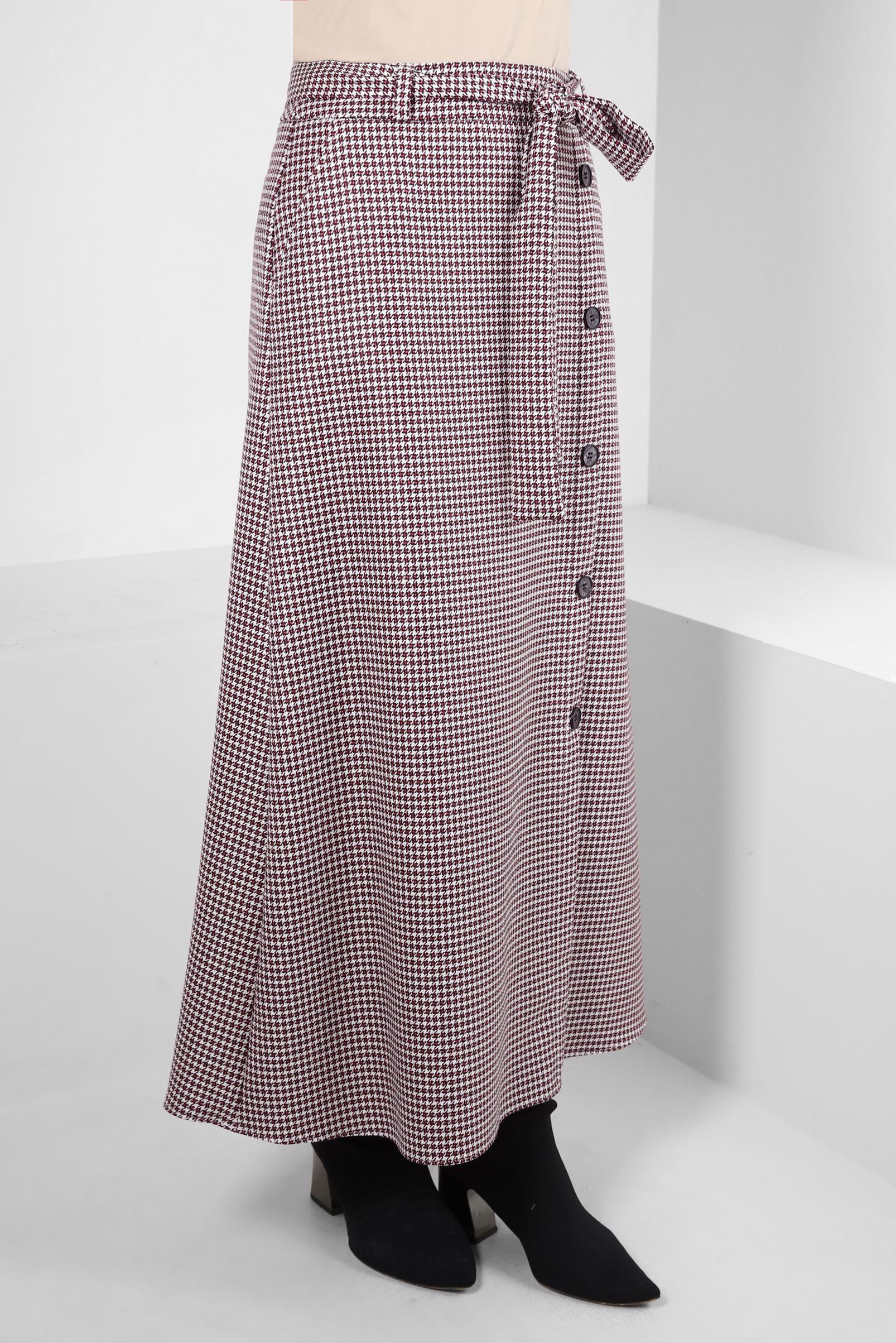 Vêtements hijab FUCHSIA JUPE AVEC DÉTAIL BOUTON 60514