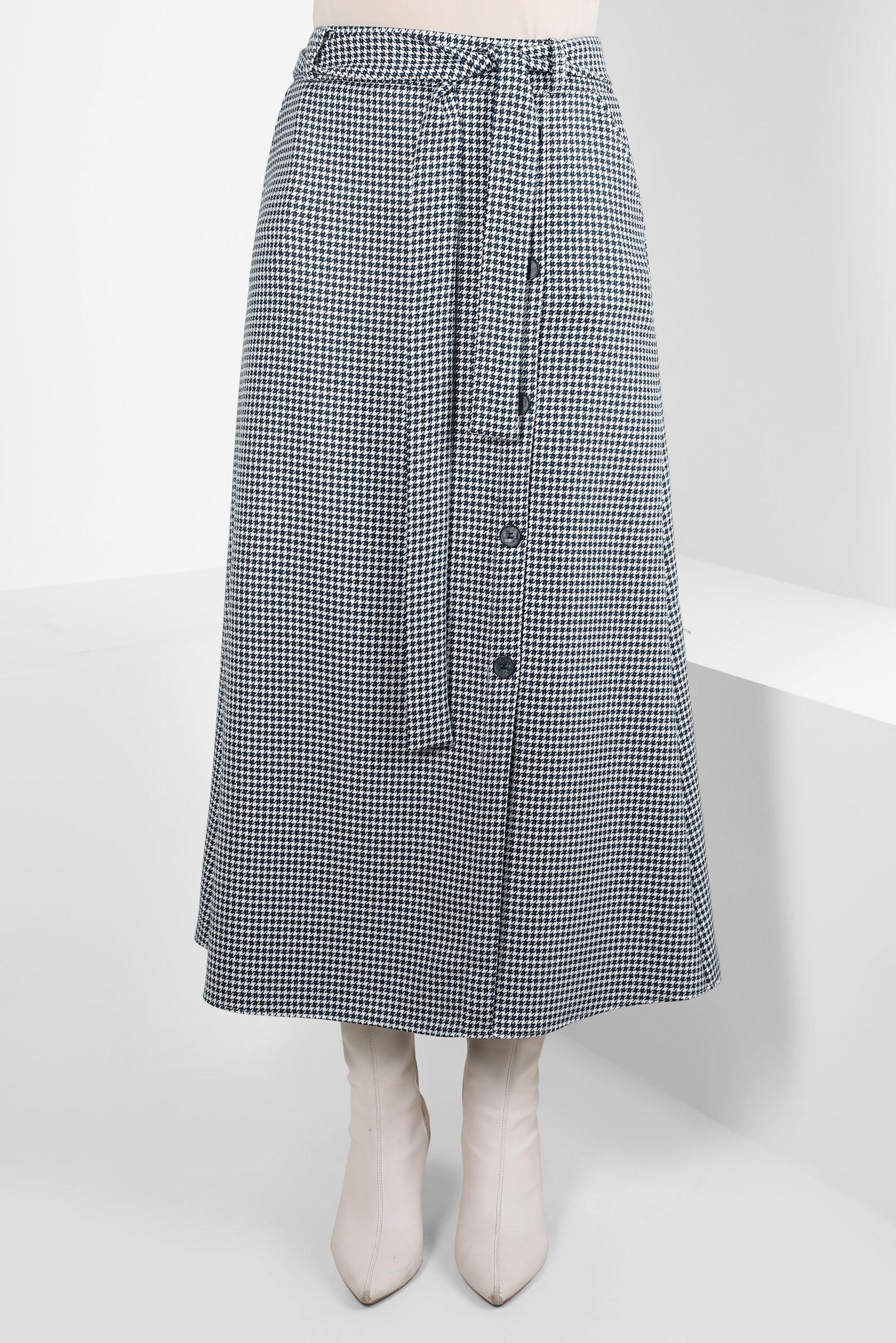 Hijab clothing NAVY BLUE SKIRT WITH BUTTON DETAIL 60514