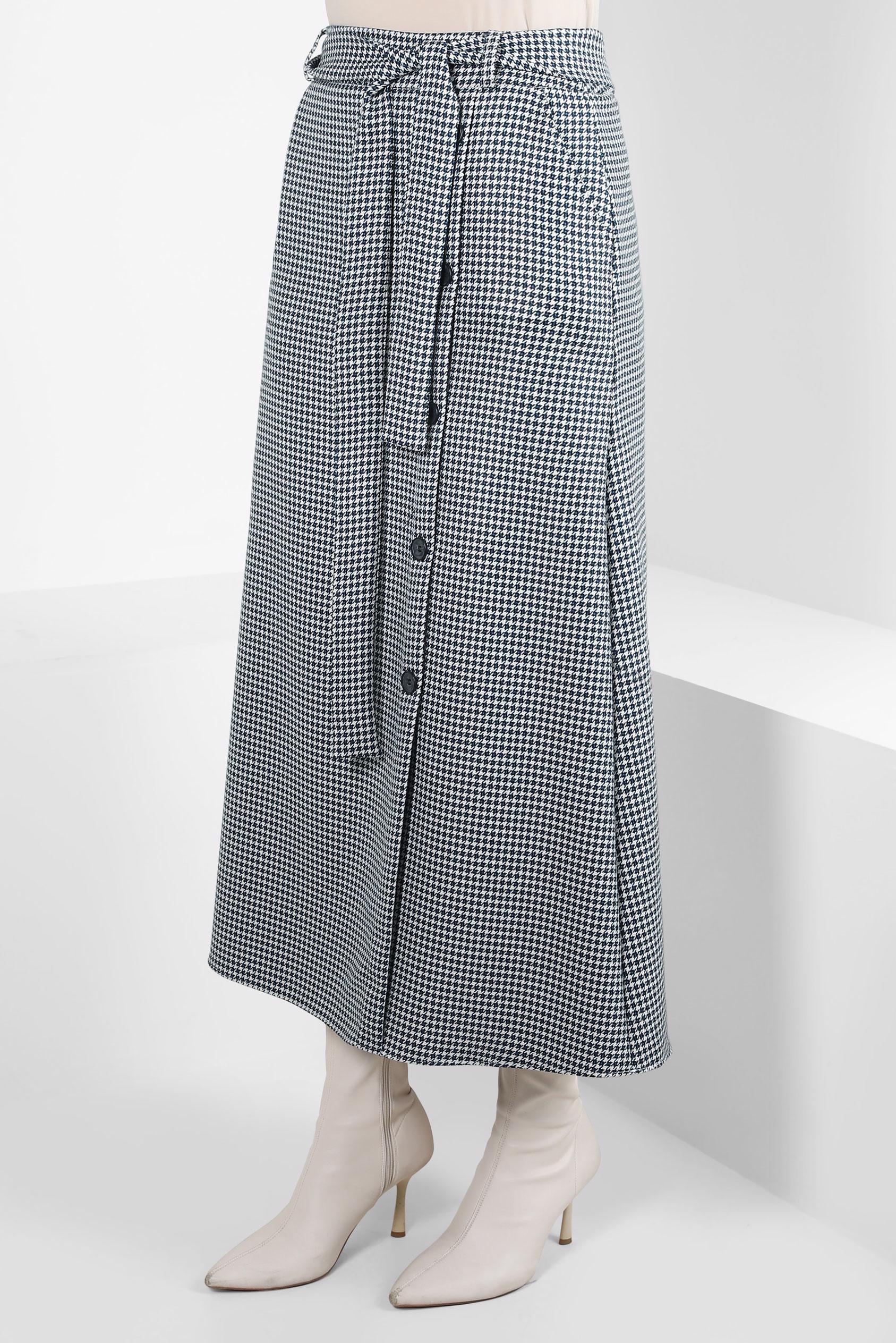 Hijab clothing NAVY BLUE SKIRT WITH BUTTON DETAIL 60514