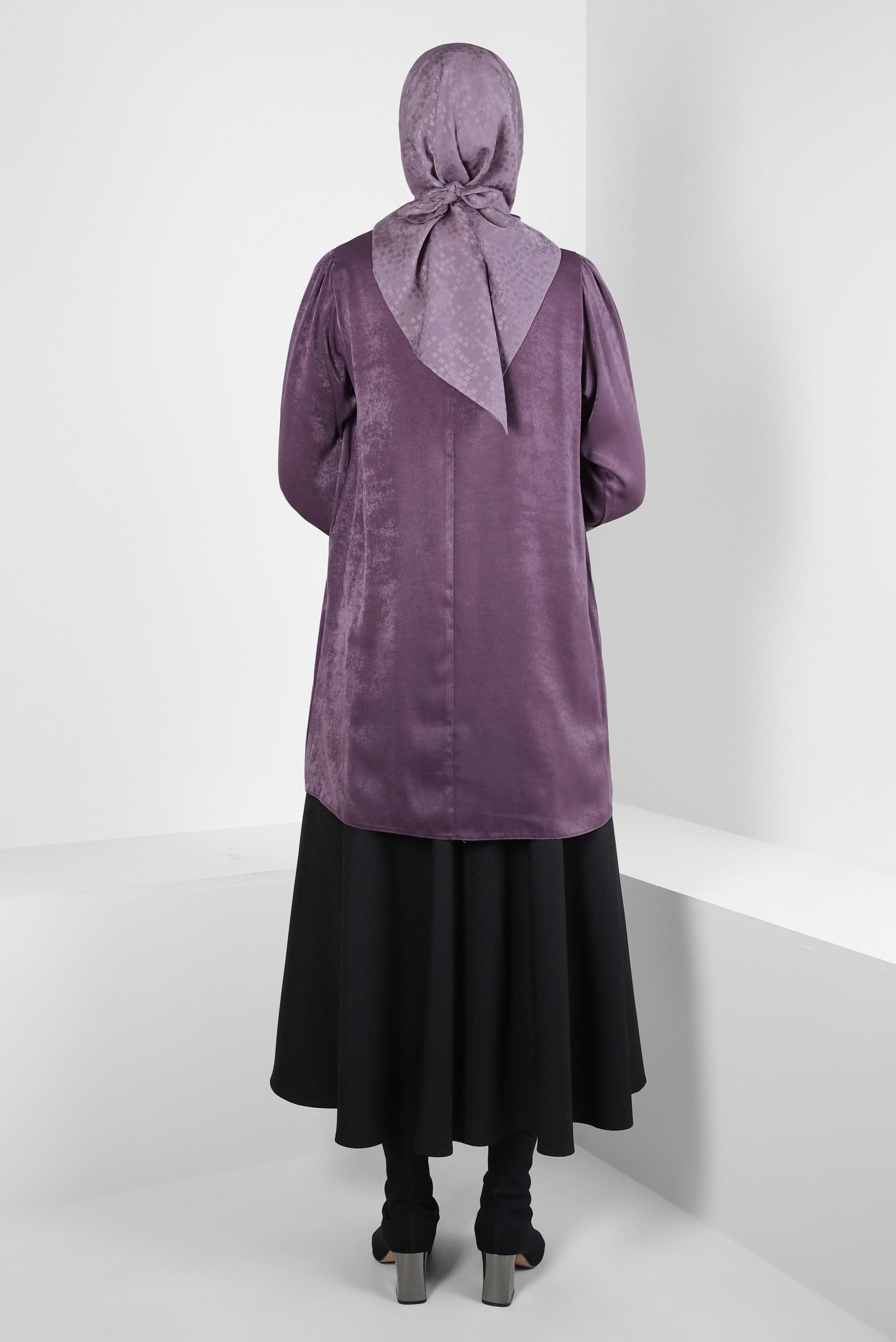 Tesettür giyim SİYAH KEMERLİ ÇAN ETEK 60515