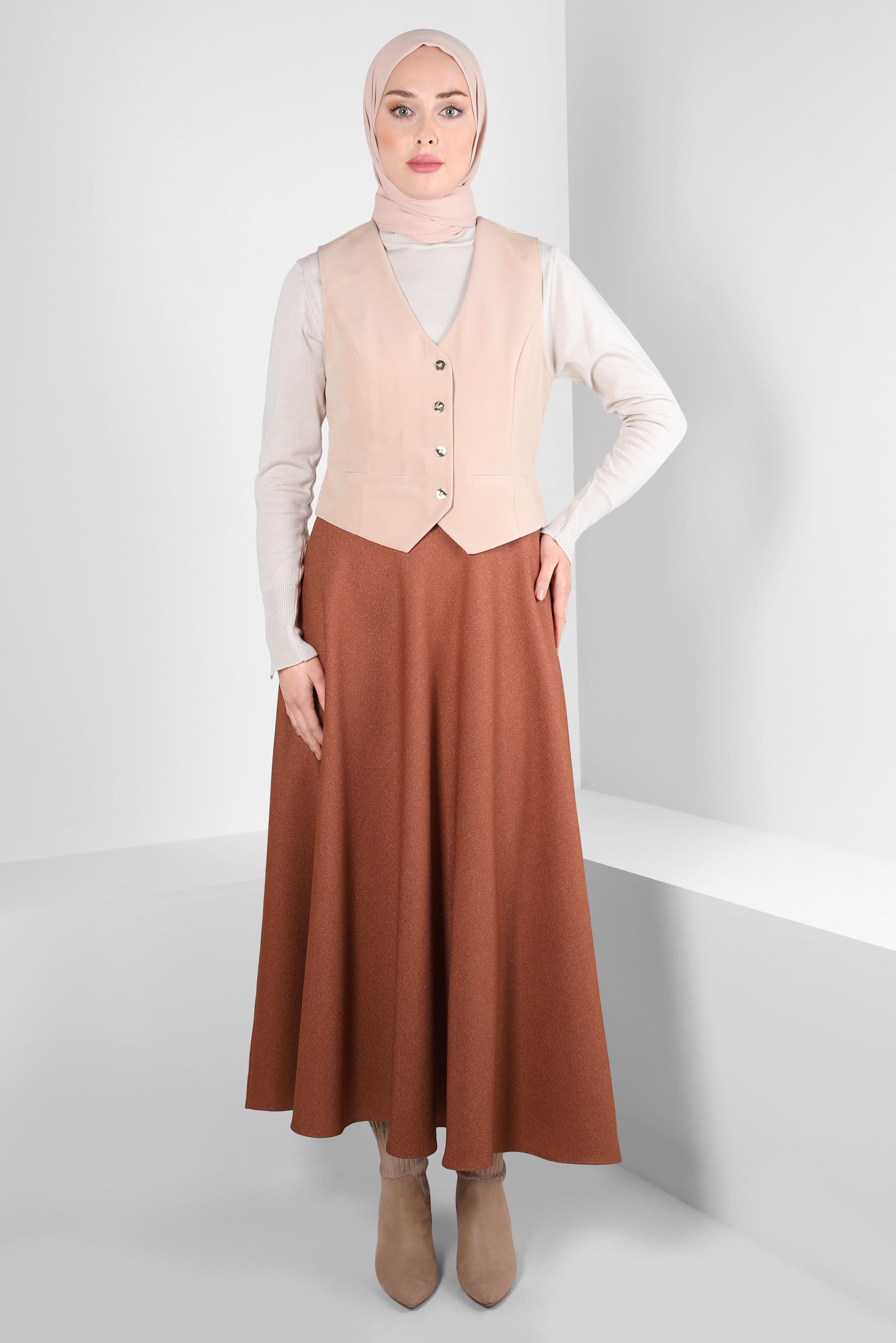 Vêtements hijab ORANGE JUPE CEINTURE 60515