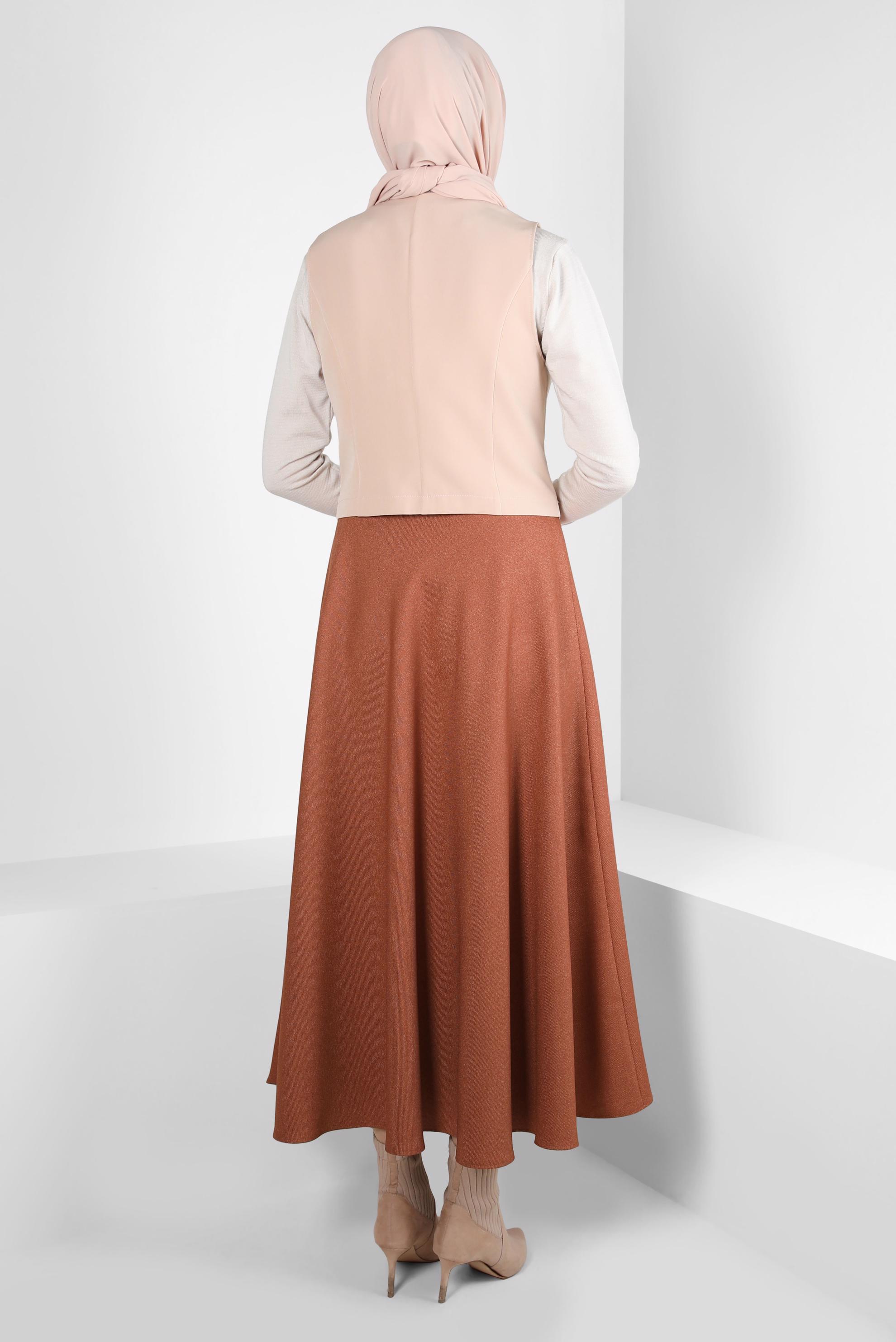 Vêtements hijab ORANGE JUPE CEINTURE 60515