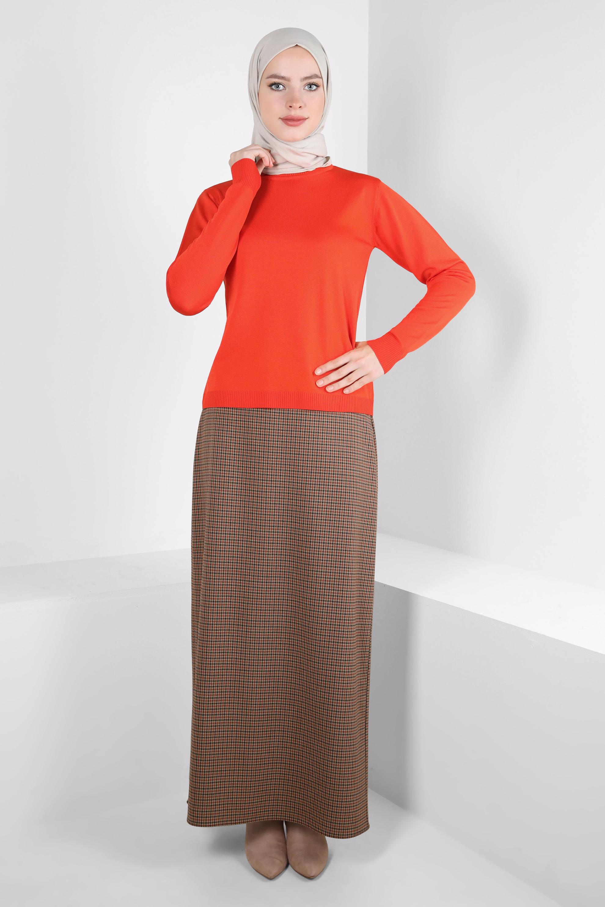 Hijab clothing TABA PLAID PATTERNED SKIRT 60519