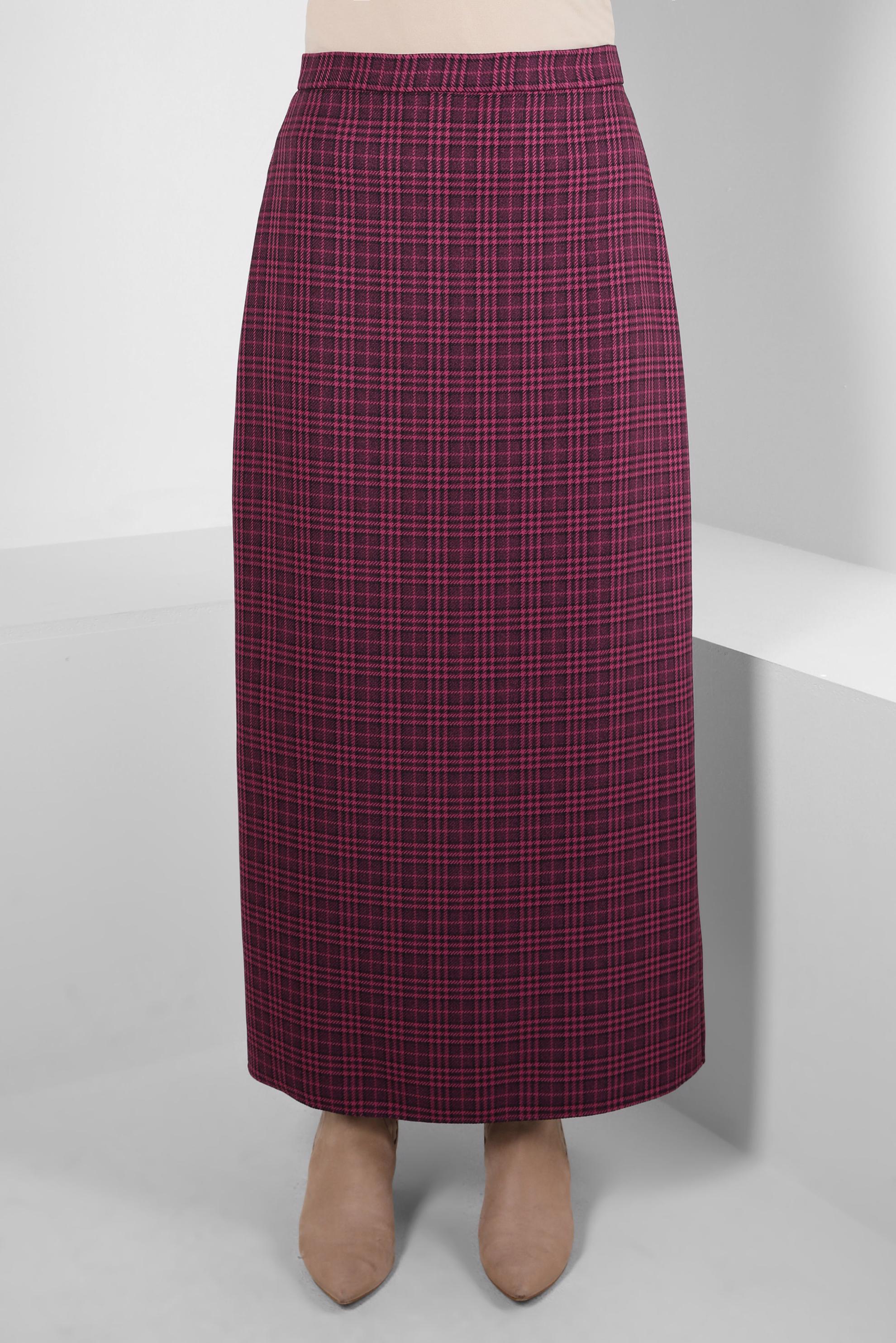 Vêtements hijab FUCHSIA JUPE À MOTIFS À CARREAUX 60522