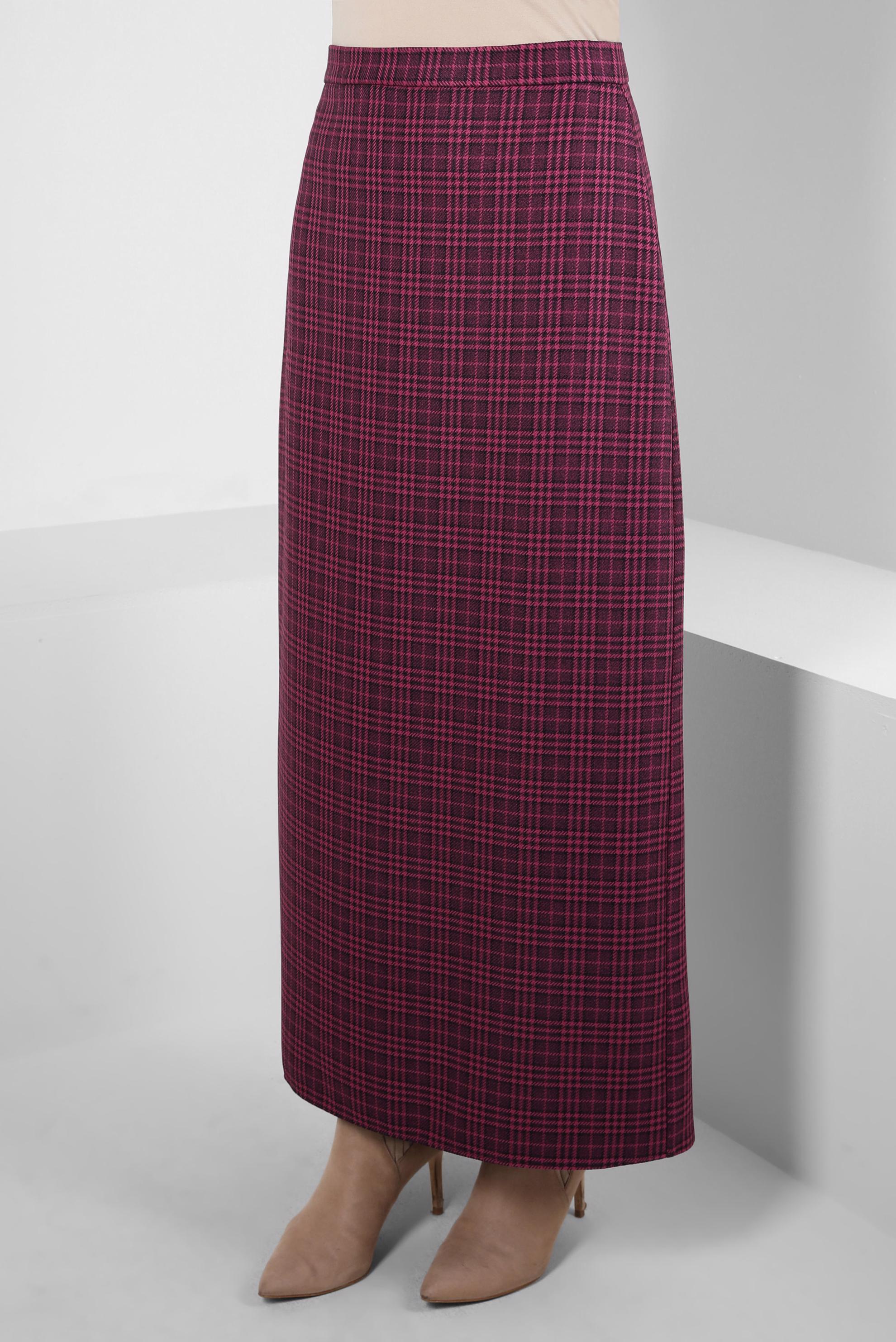 Vêtements hijab FUCHSIA JUPE À MOTIFS À CARREAUX 60522