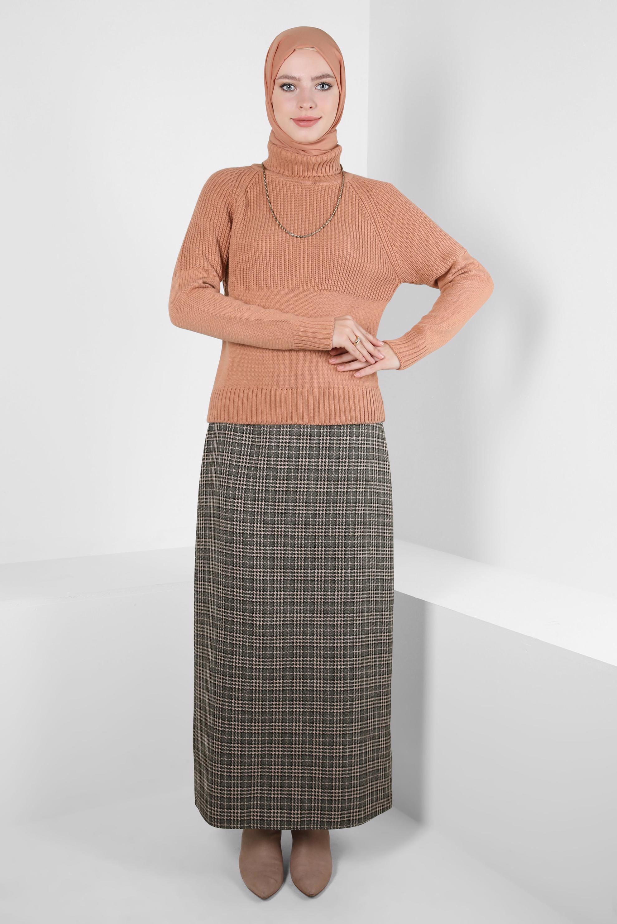 Vêtements hijab POUDRE JUPE À MOTIFS À CARREAUX 60522