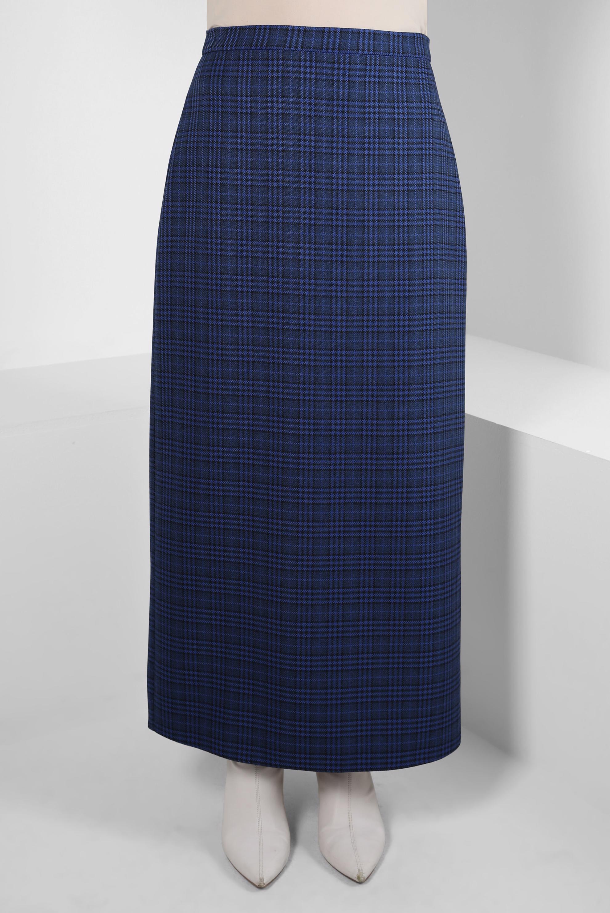 Vêtements hijab BLEU MARINE JUPE À MOTIFS À CARREAUX 60522