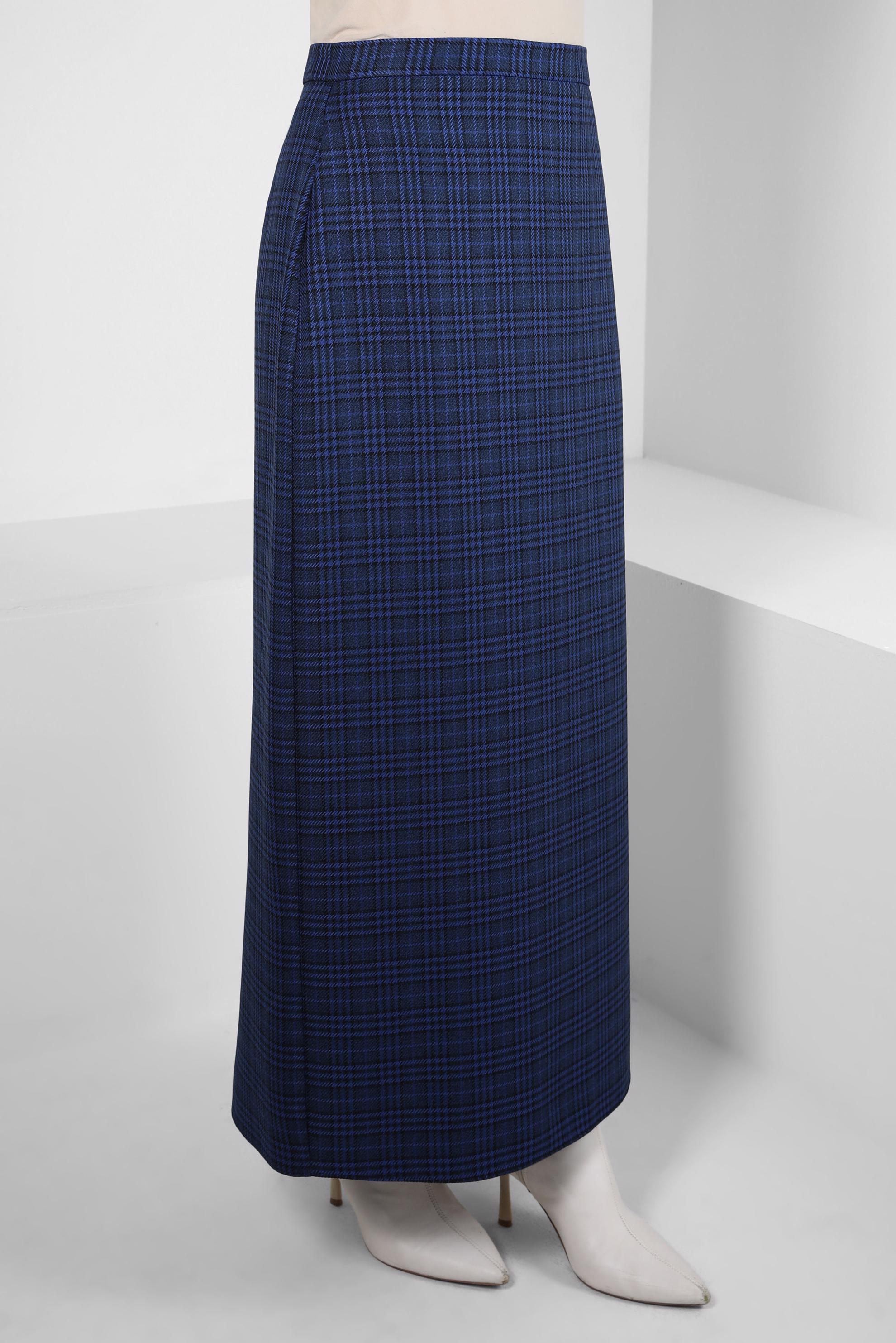 Vêtements hijab BLEU MARINE JUPE À MOTIFS À CARREAUX 60522