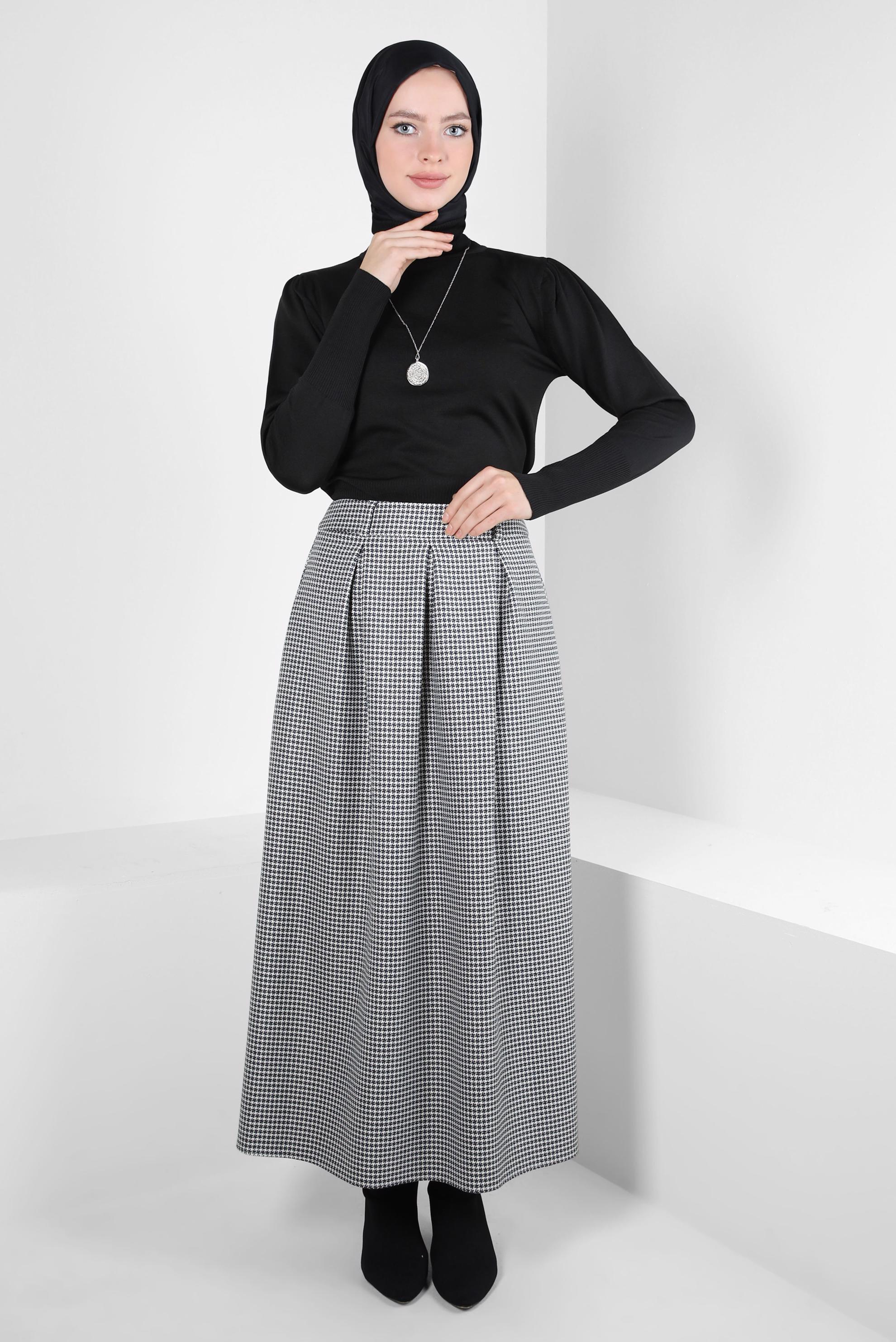 Hijab clothing BLUE PLEATED SKIRT 60524