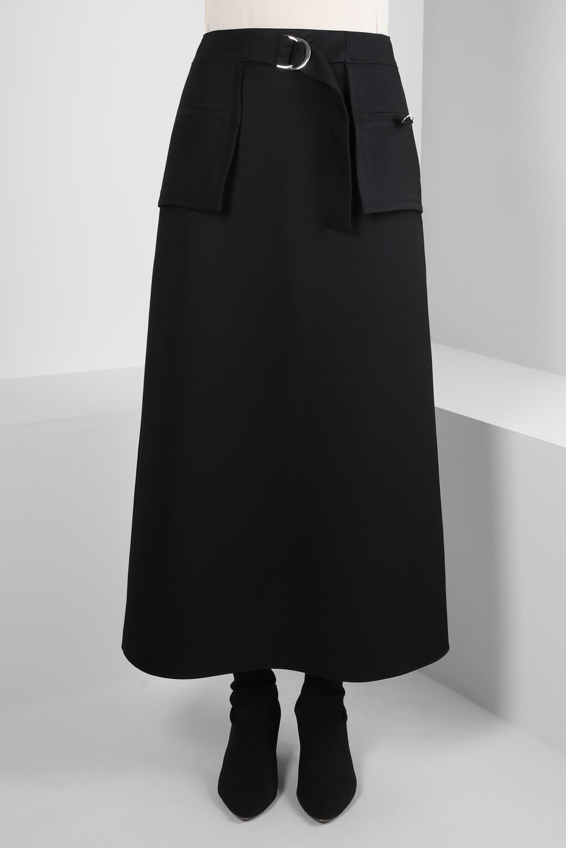 Vêtements hijab NOIR JUPE AVEC ACCESSOIRE EN MÉTAL 60528