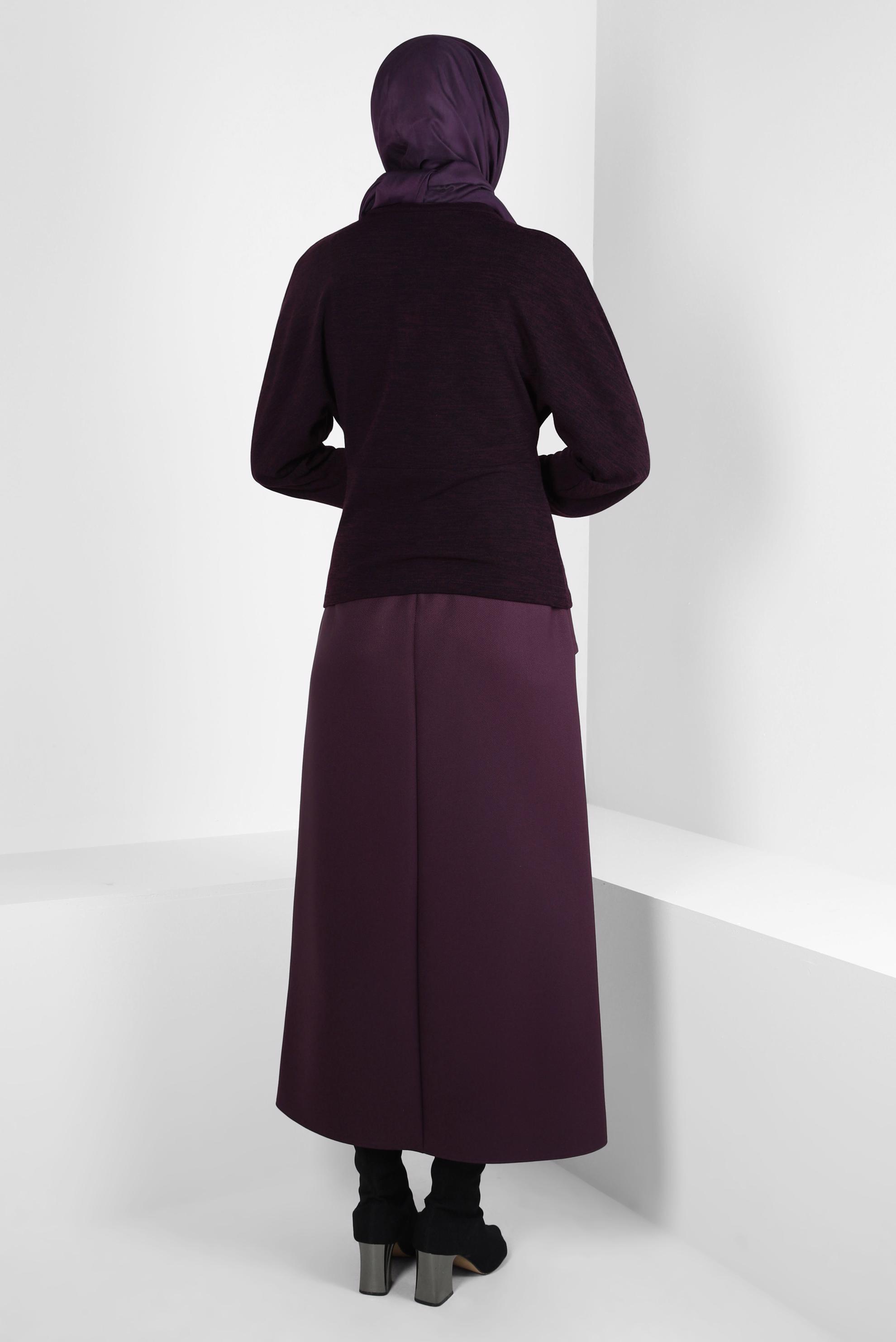 Vêtements hijab PRUNE JUPE AVEC ACCESSOIRE EN MÉTAL 60528