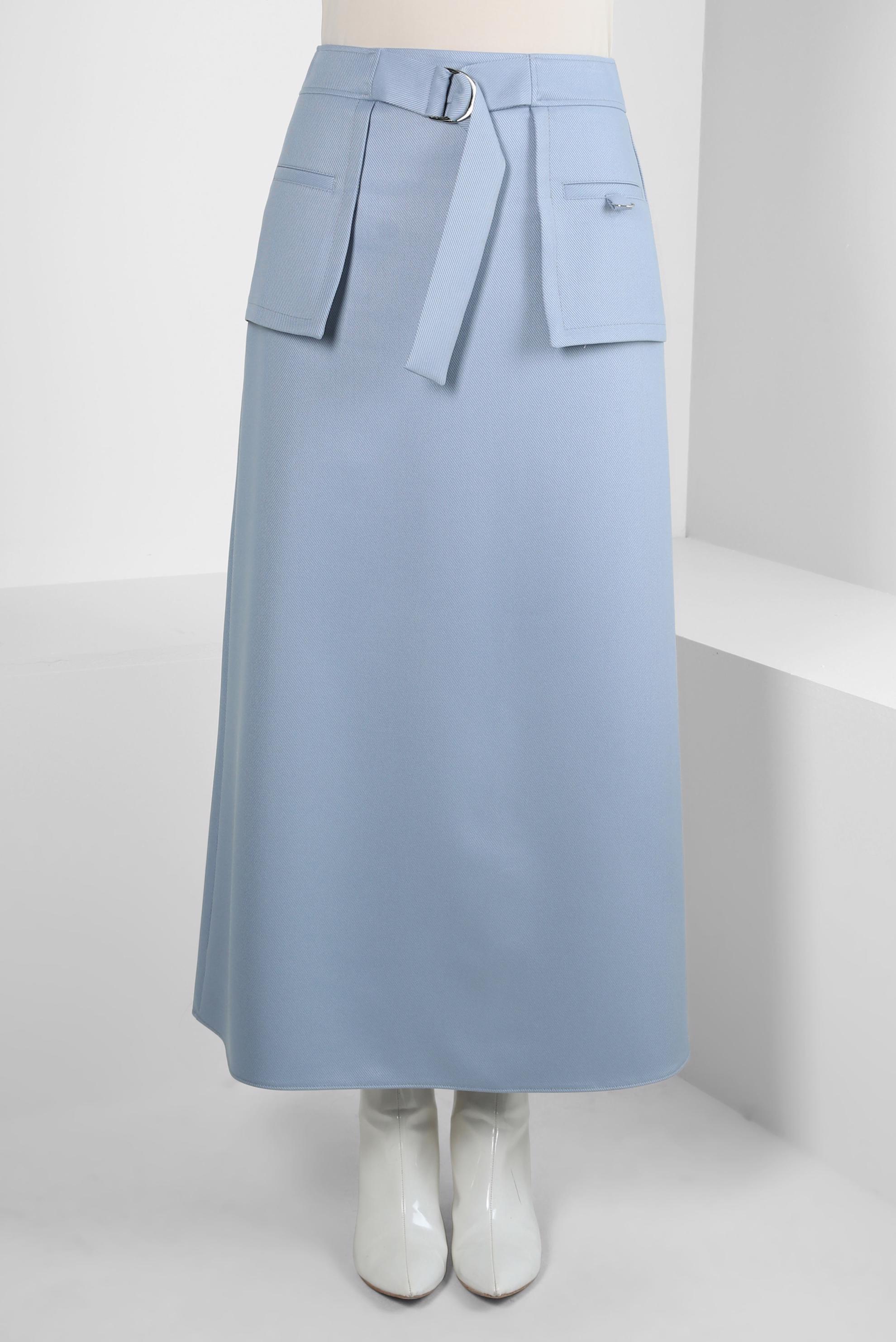 Hijab clothing BLUE SKIRT WITH METAL ACCESSORY 60528